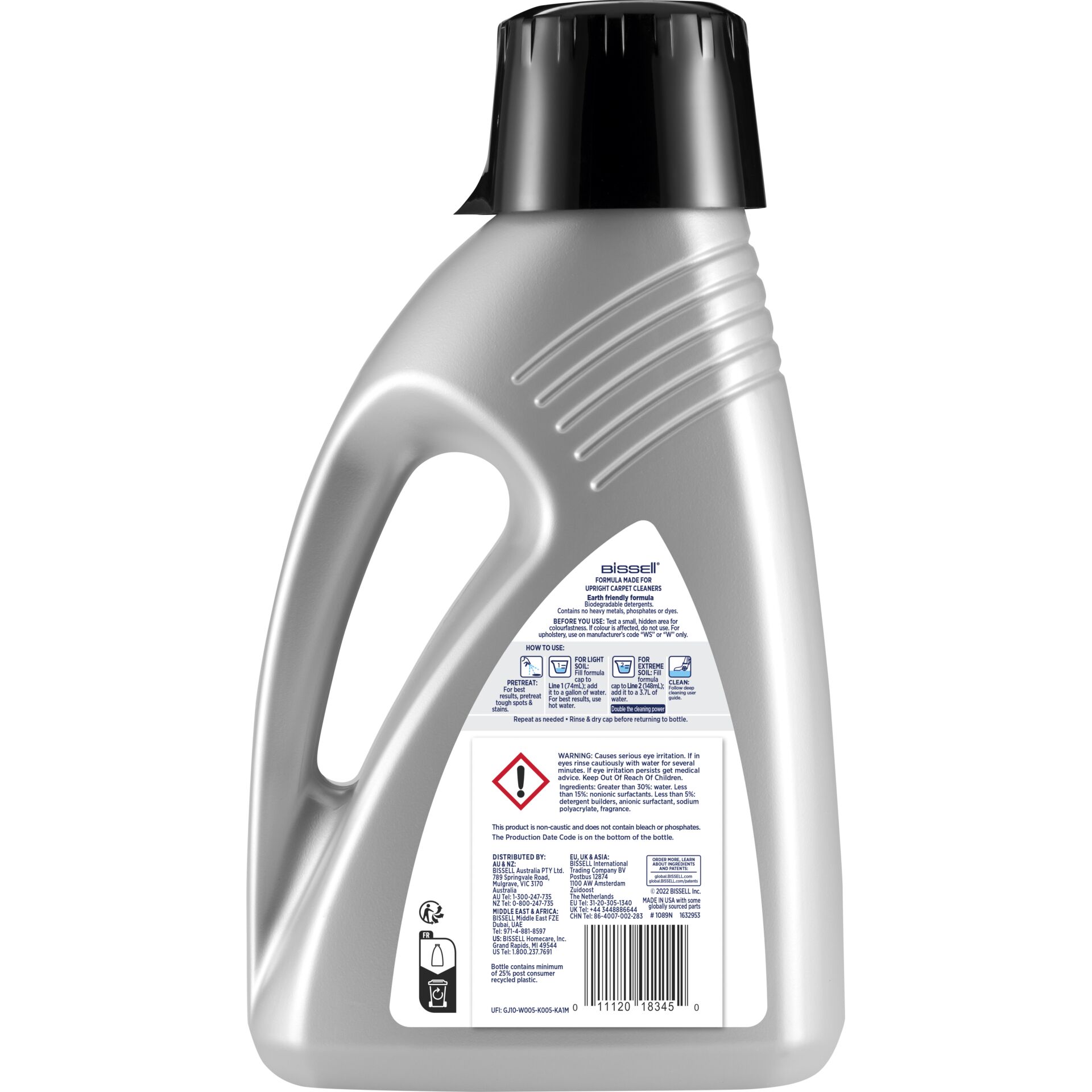 Flasche, Shaker, bleach, Laundry detergent, Flüssig, graue Flasche, Kappenfarben: schwarz