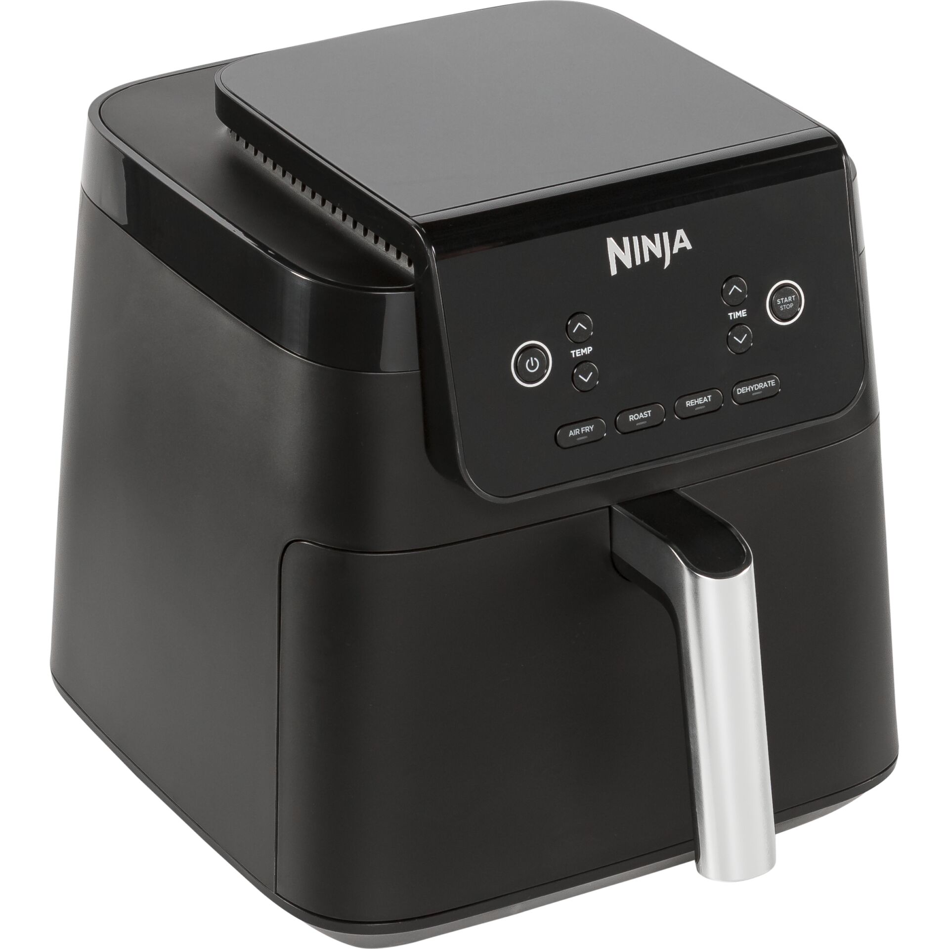 Airfryer, schwarz, digitale bedienung, Metallgriff, kompakt