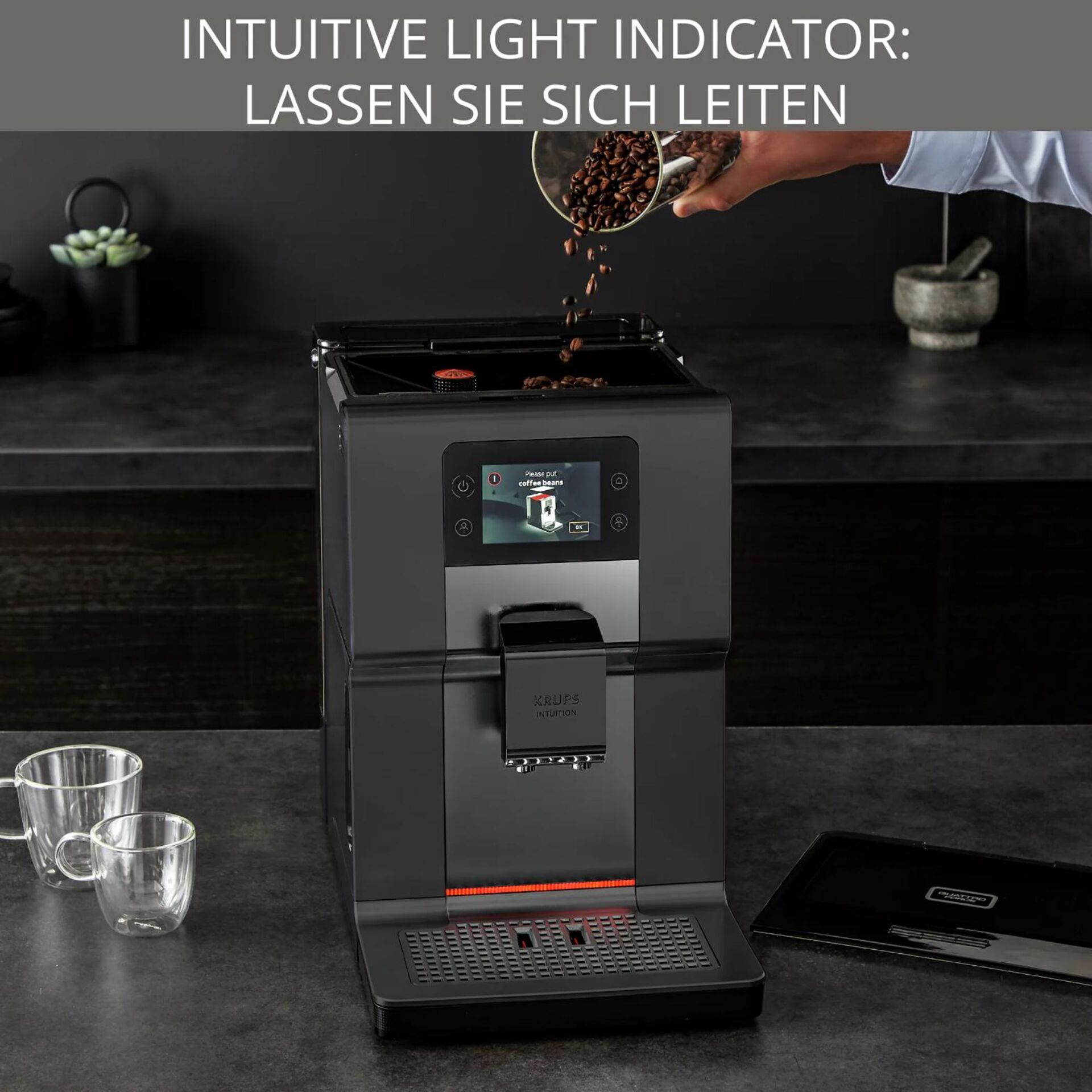 Kaffeemaschine, Kaffeeautomat, Espresso-Maschine, Integral-Touchscreen, Großes Display