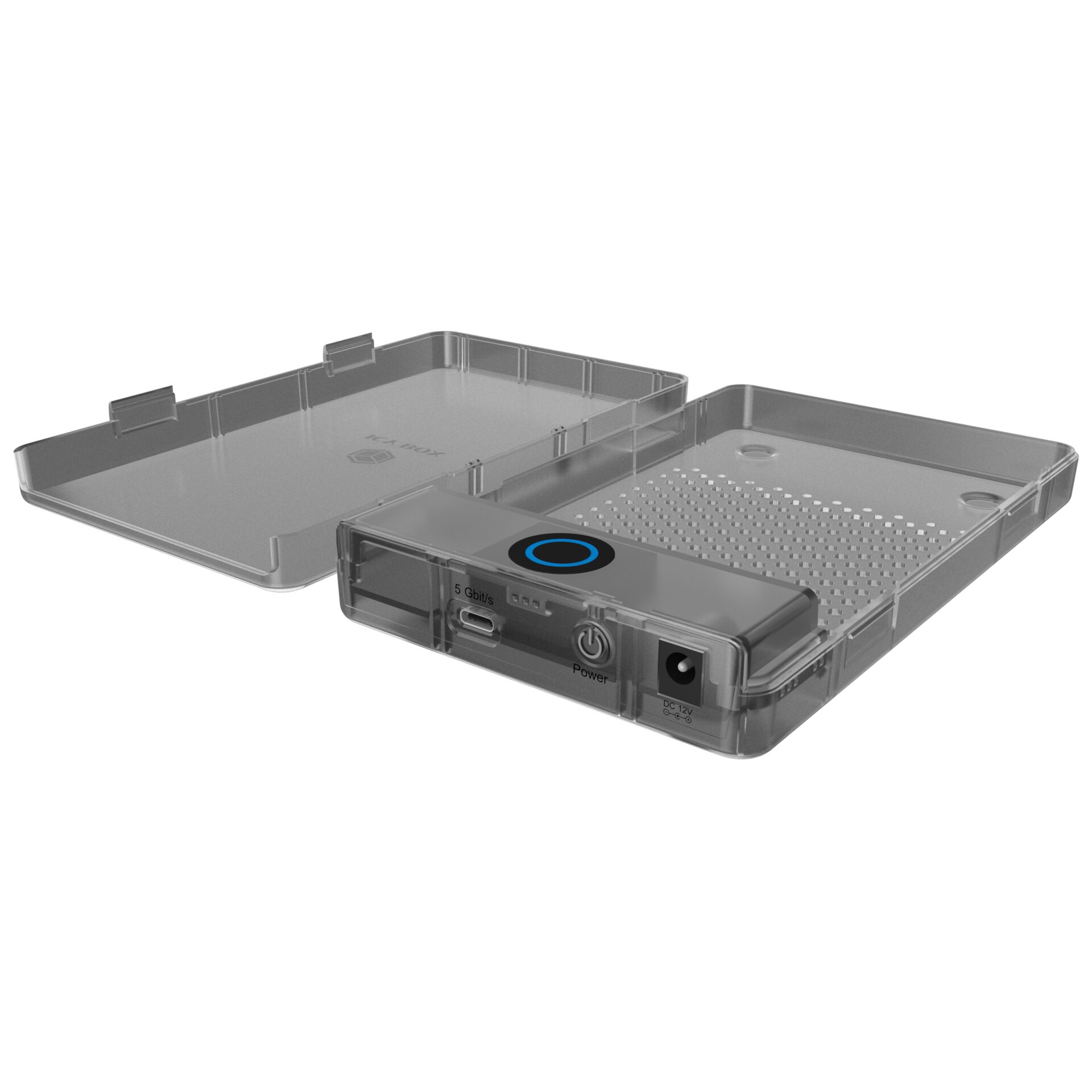 externer, Gehäuse, transparent, Netzwerk-Adapter, USB-C