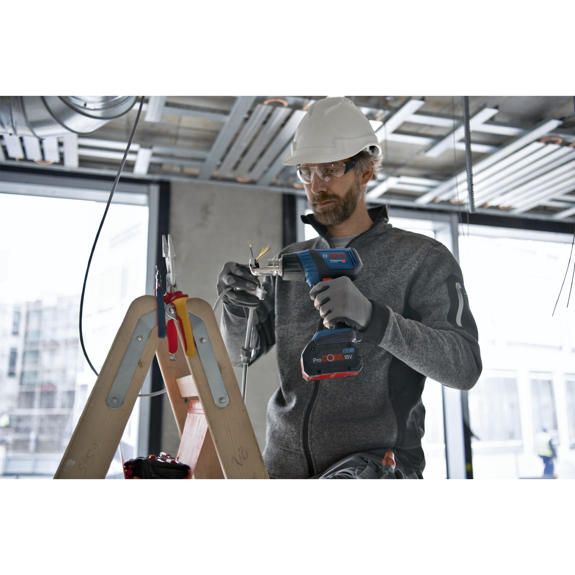 Person, Arbeiter, Gerät, Elektrische Bohrmaschine, Werkzeug