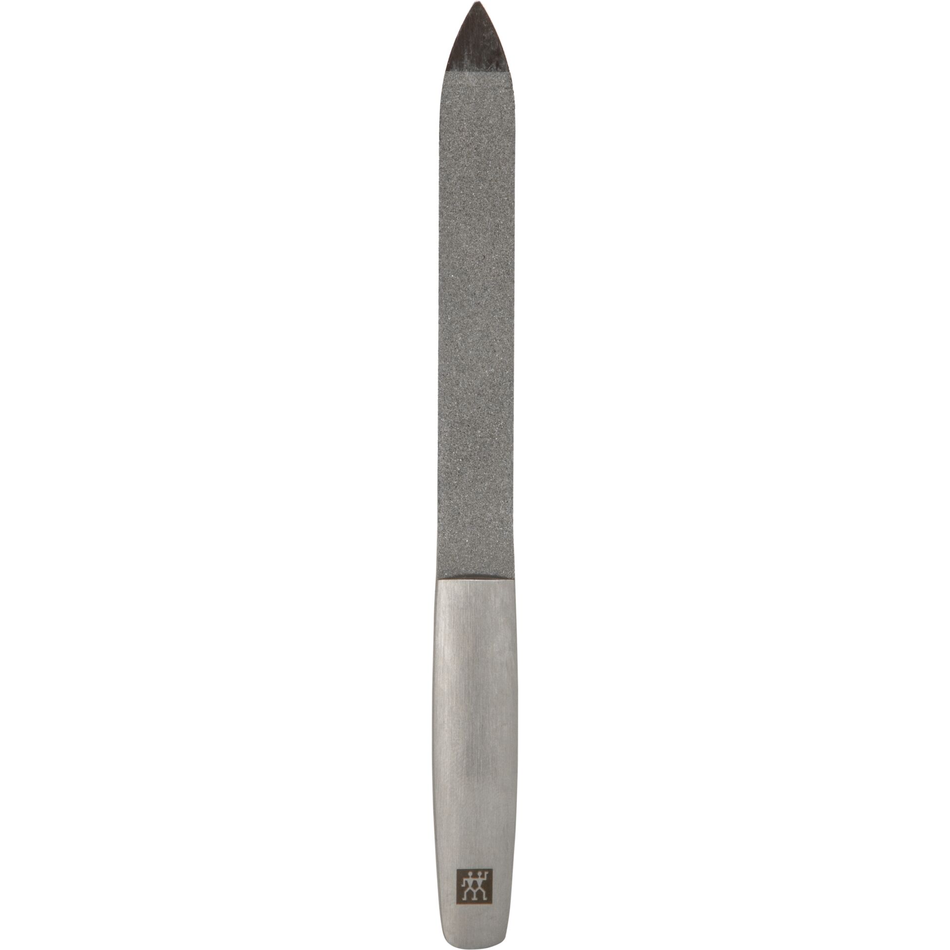 Schleifstift, Körnige Schleifstelle, Nagelmodell, Griff aus Metall, Körper mit Spitze