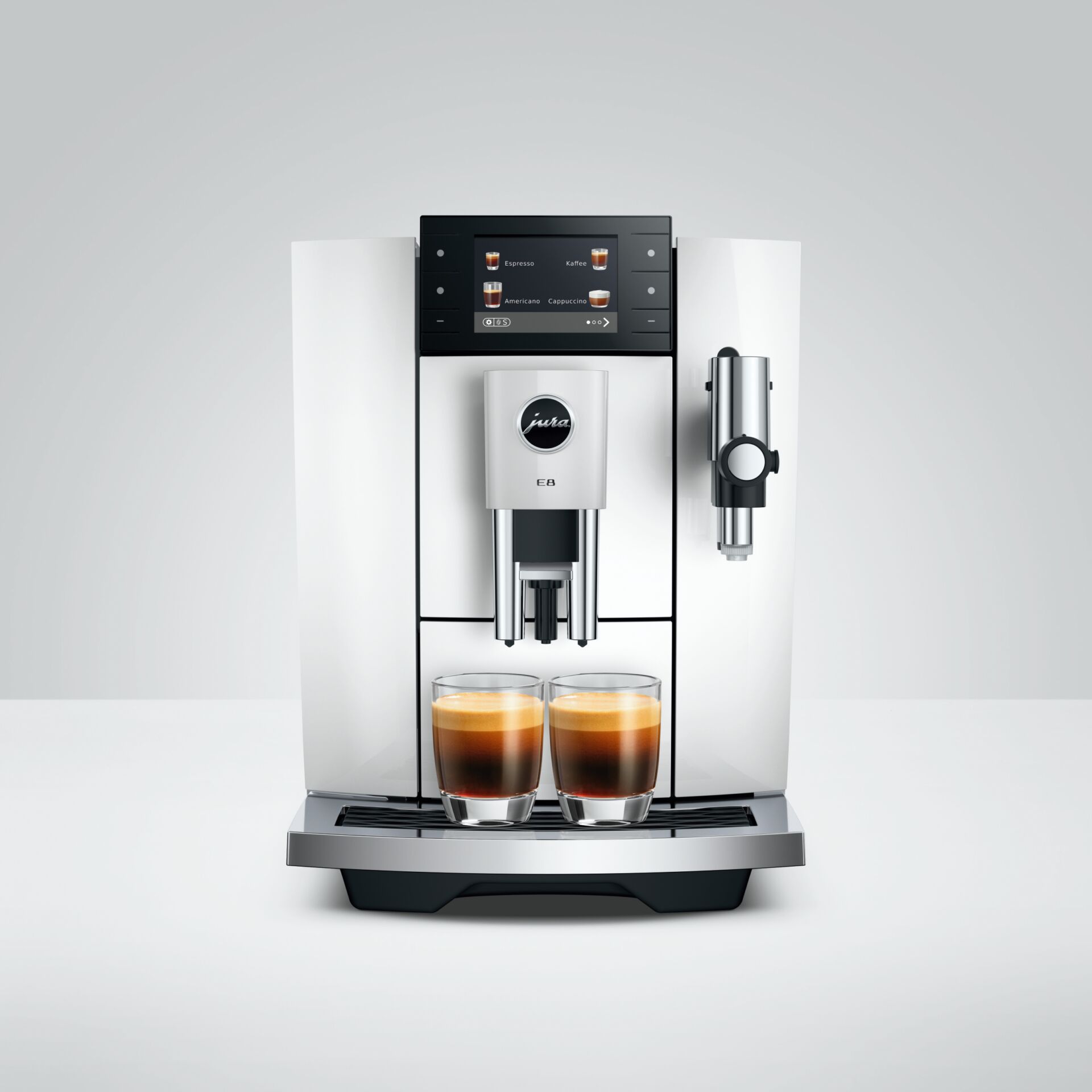 Espresso-Maschine, Automatisch, Zwei Gläser, Milchschaumaufschäumer, Edelstahl