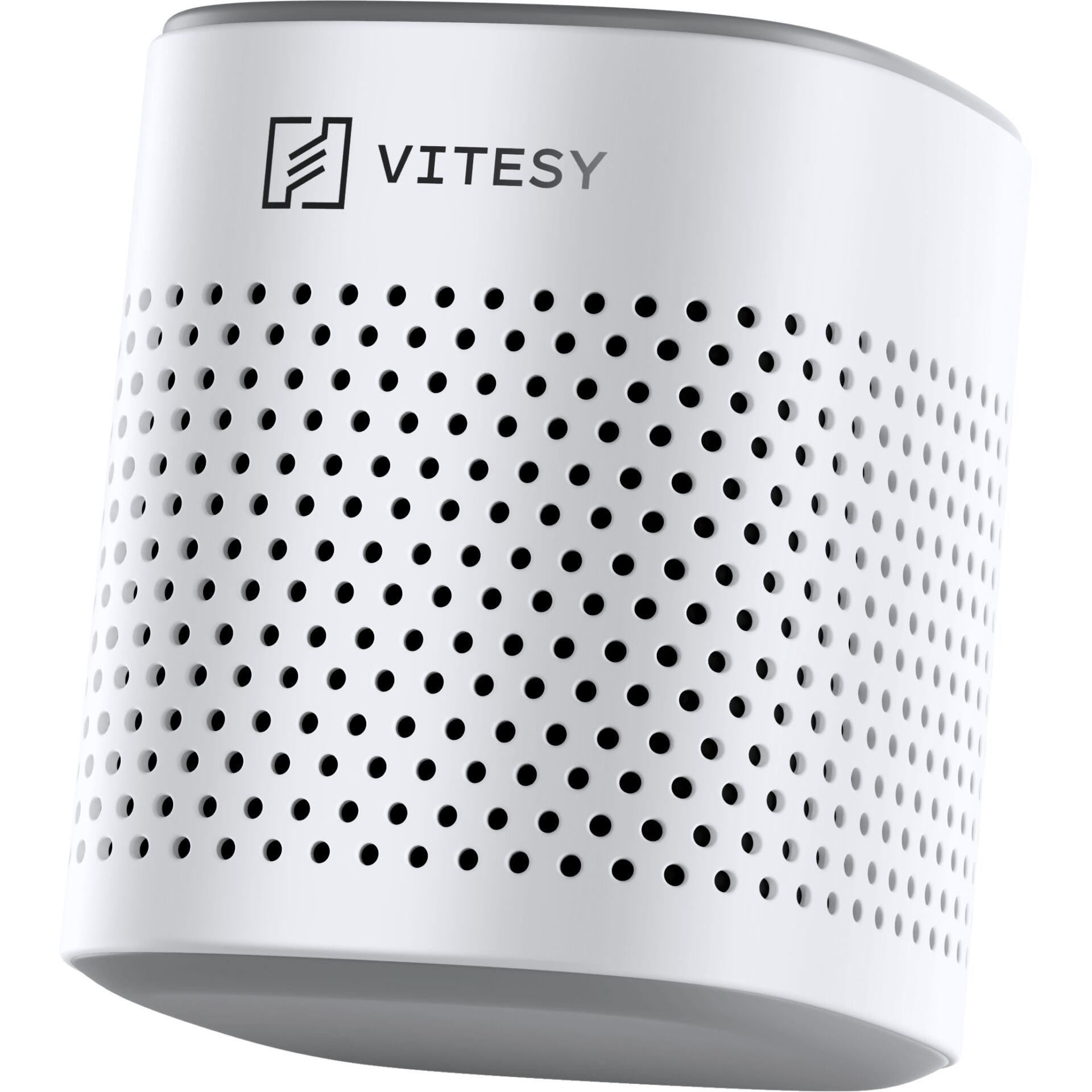 Smart speaker, Weiß, perforiert, Perforiertes Muster, Sprachassistent