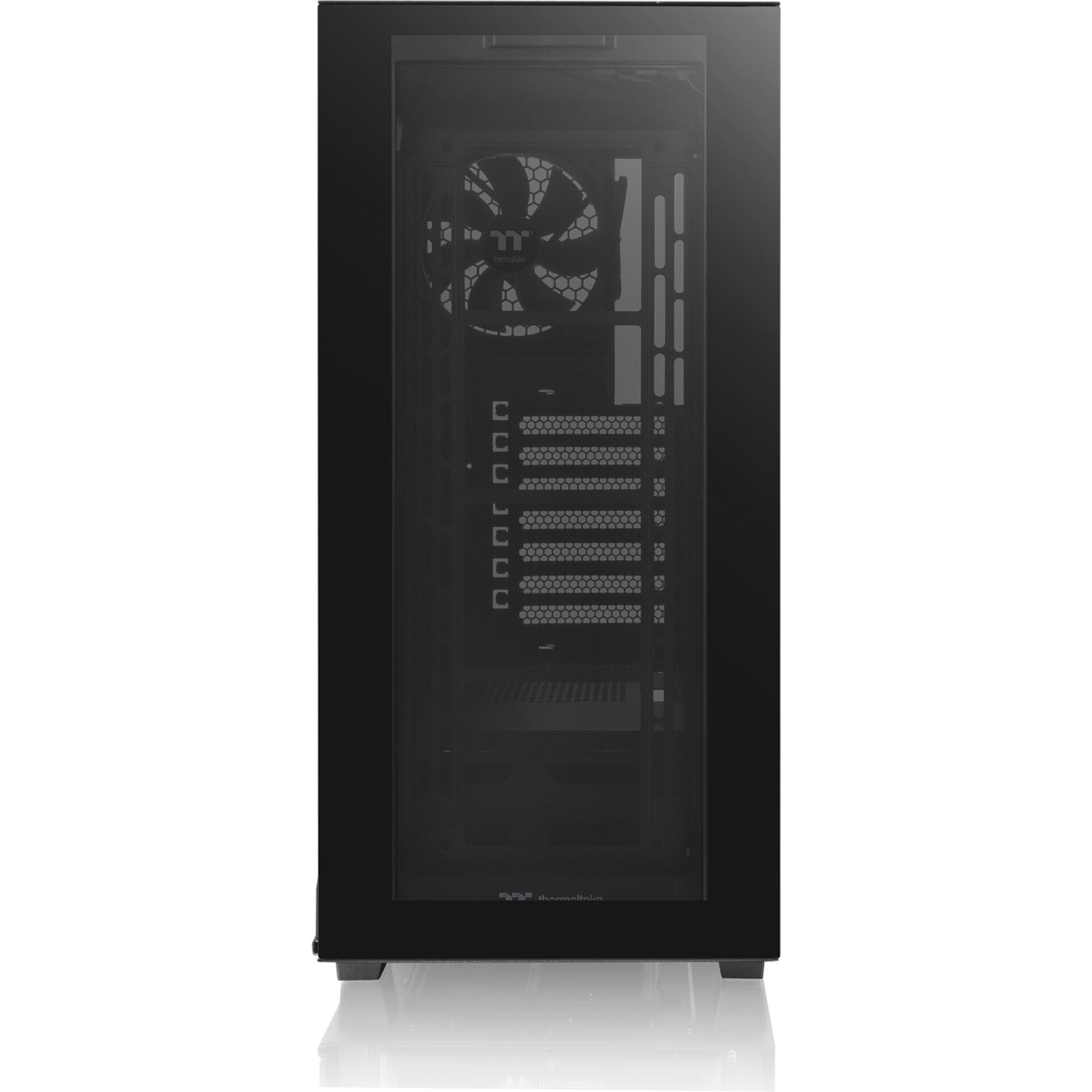 PC-Gehäuse, Midi-Tower, Mesh-Front, Schwarz, Vorderglas