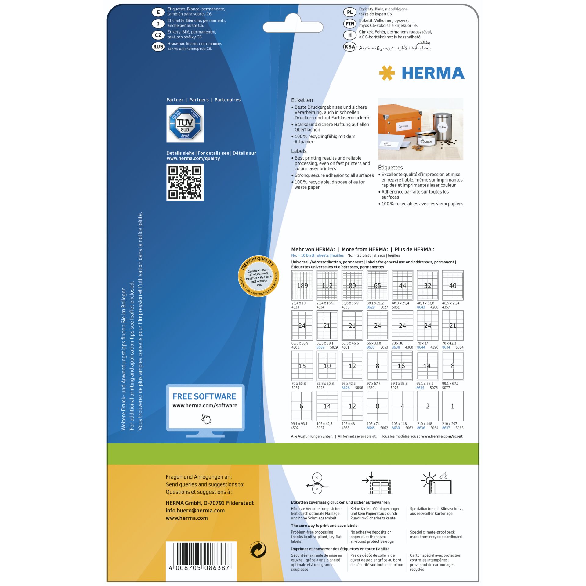 Text, QR-Code