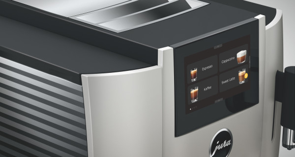Kaffeemaschine, Espresso, Kaffeeautomat, Touchscreen, Silber