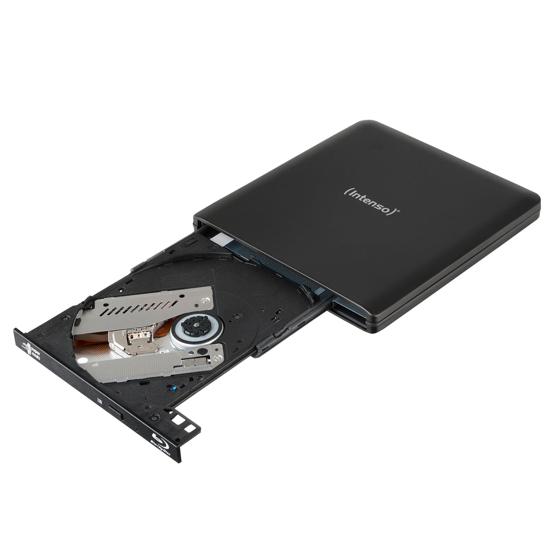 externe Festplatte, DVD-Laufwerk, schlank, schwarz, Intenso