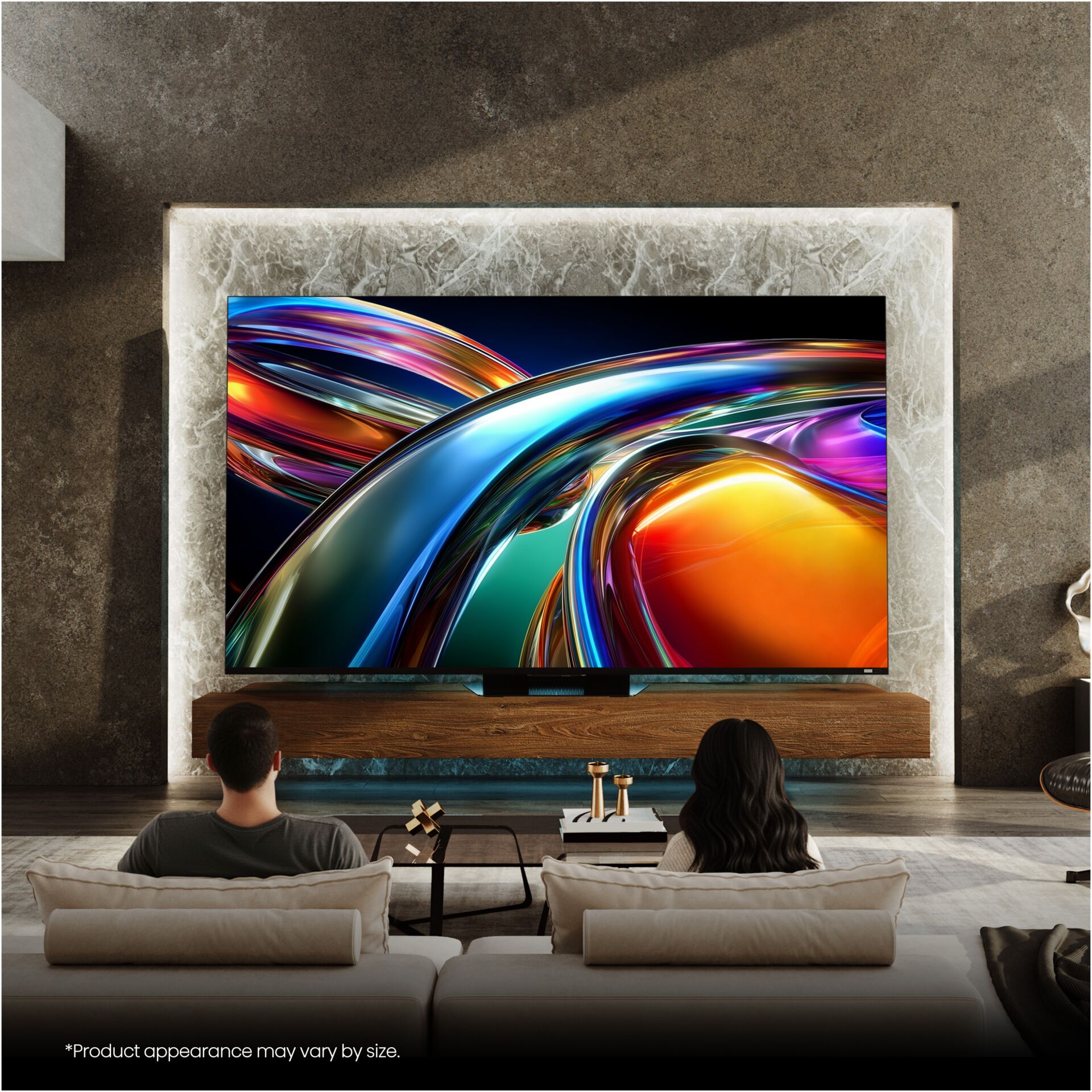 TV, Flachbildfernseher, LED, Wandhalterung frei, Wohnzimmer-Setup