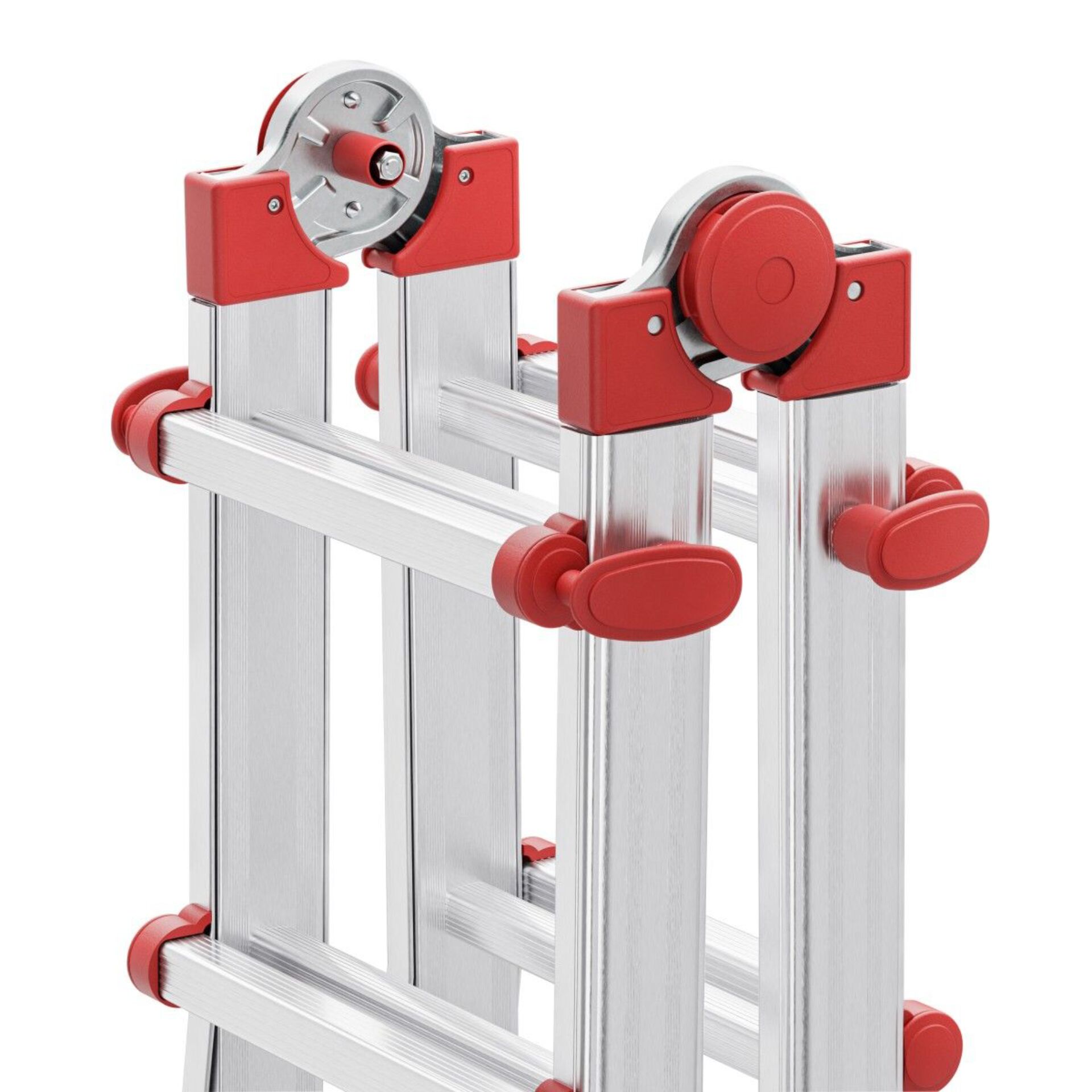 Teleskopstiel, Aluminium, Klemmstange, Rot, Verstellbare Schienen