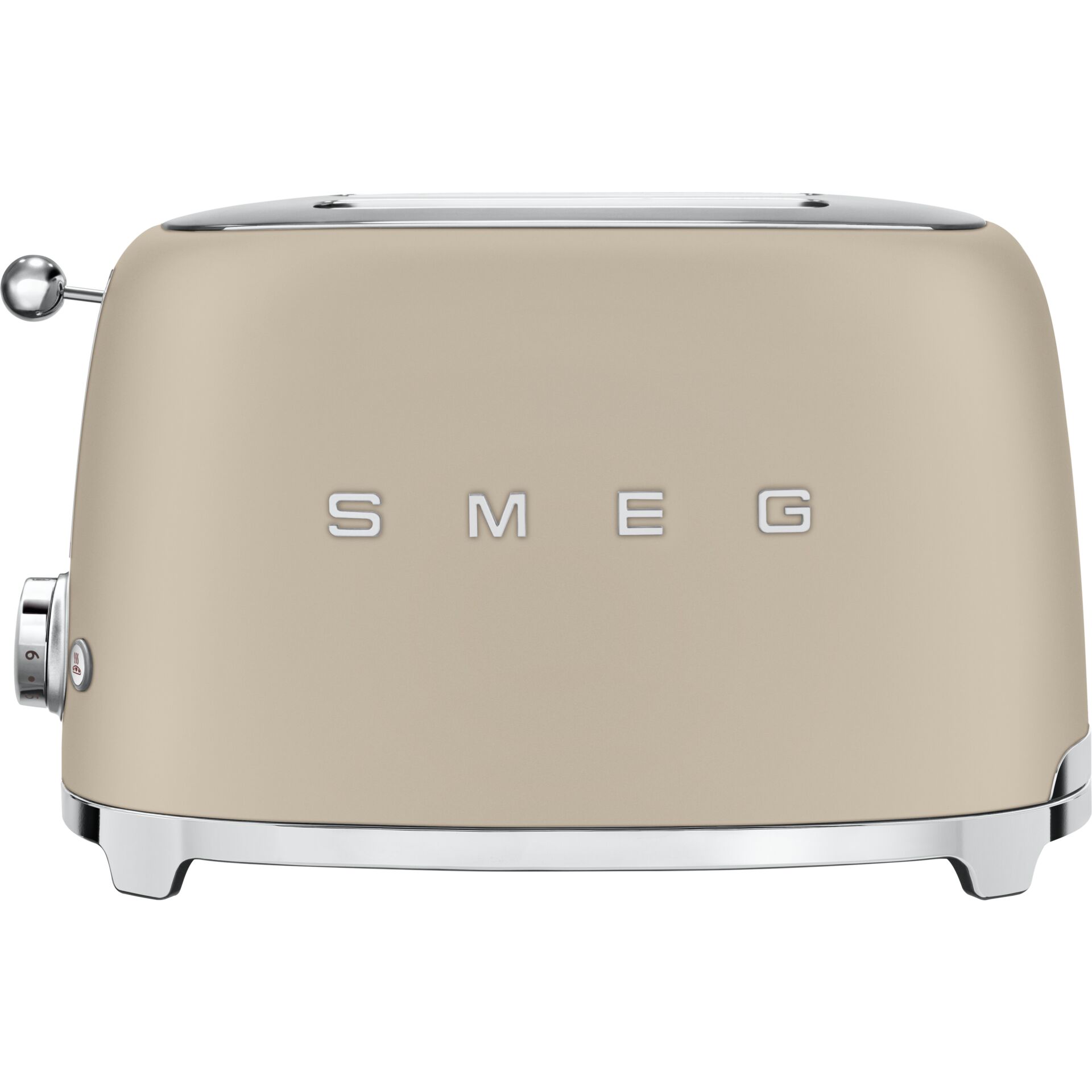 Toaster, Beige, Nickel, Two-slice, SMEG
