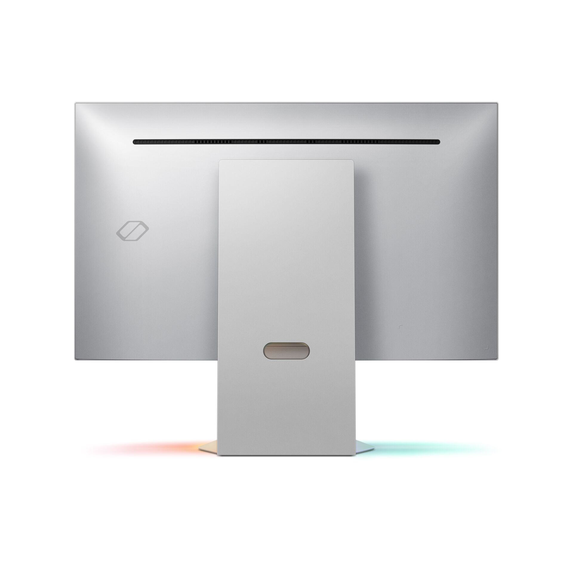 monitor, LED, silber, Schreibtischständer, RGB-Beleuchtung
