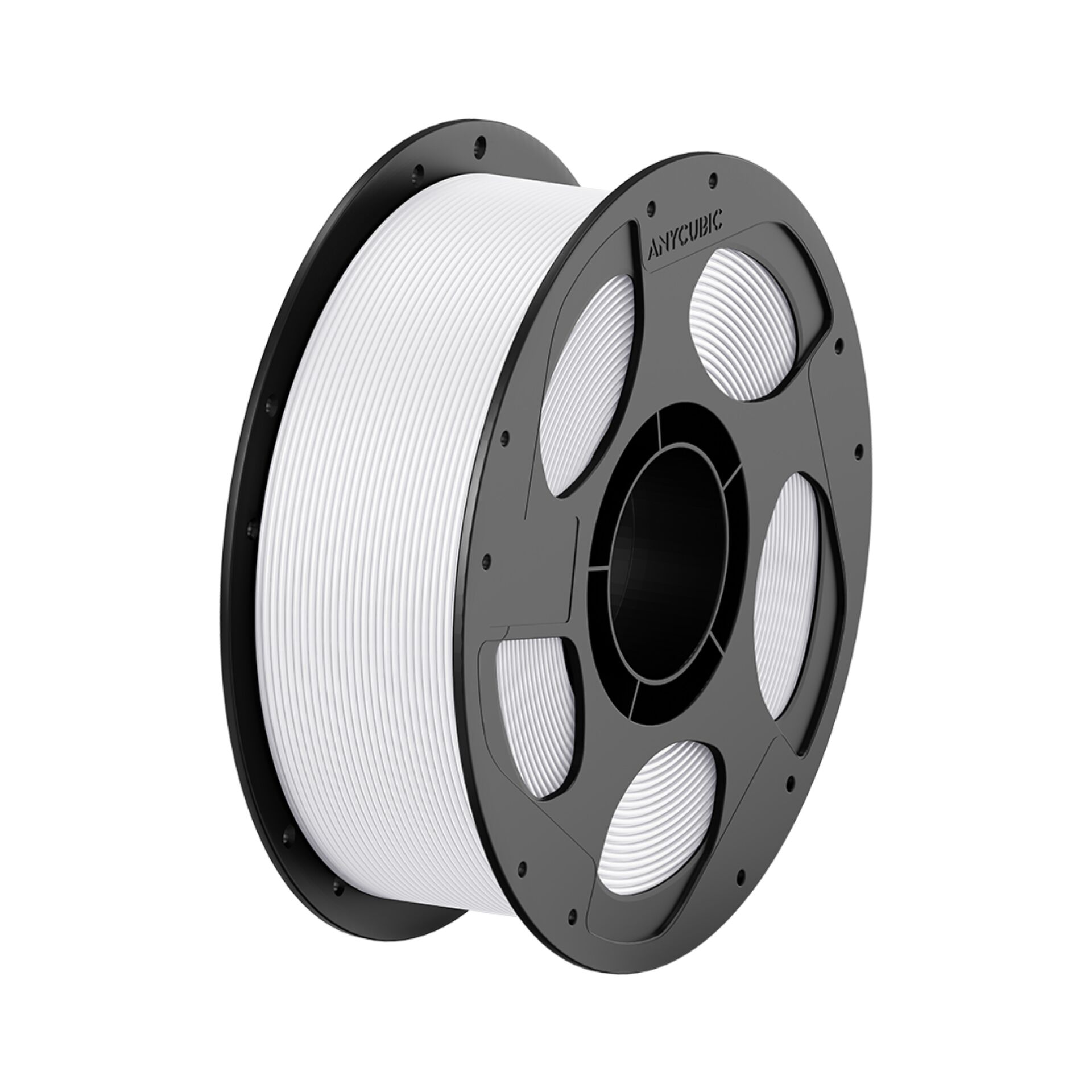 3D-Druck-Filament, PLA-Filament, weißes Filament, Spule, Kudel