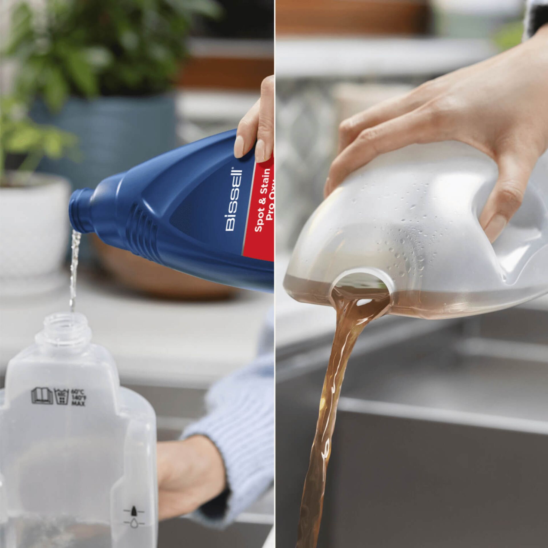 Spülmittelflasche, Waschmittelbehälter, Messflasche, Gebrauchsanleitung, Kunststoffkanister