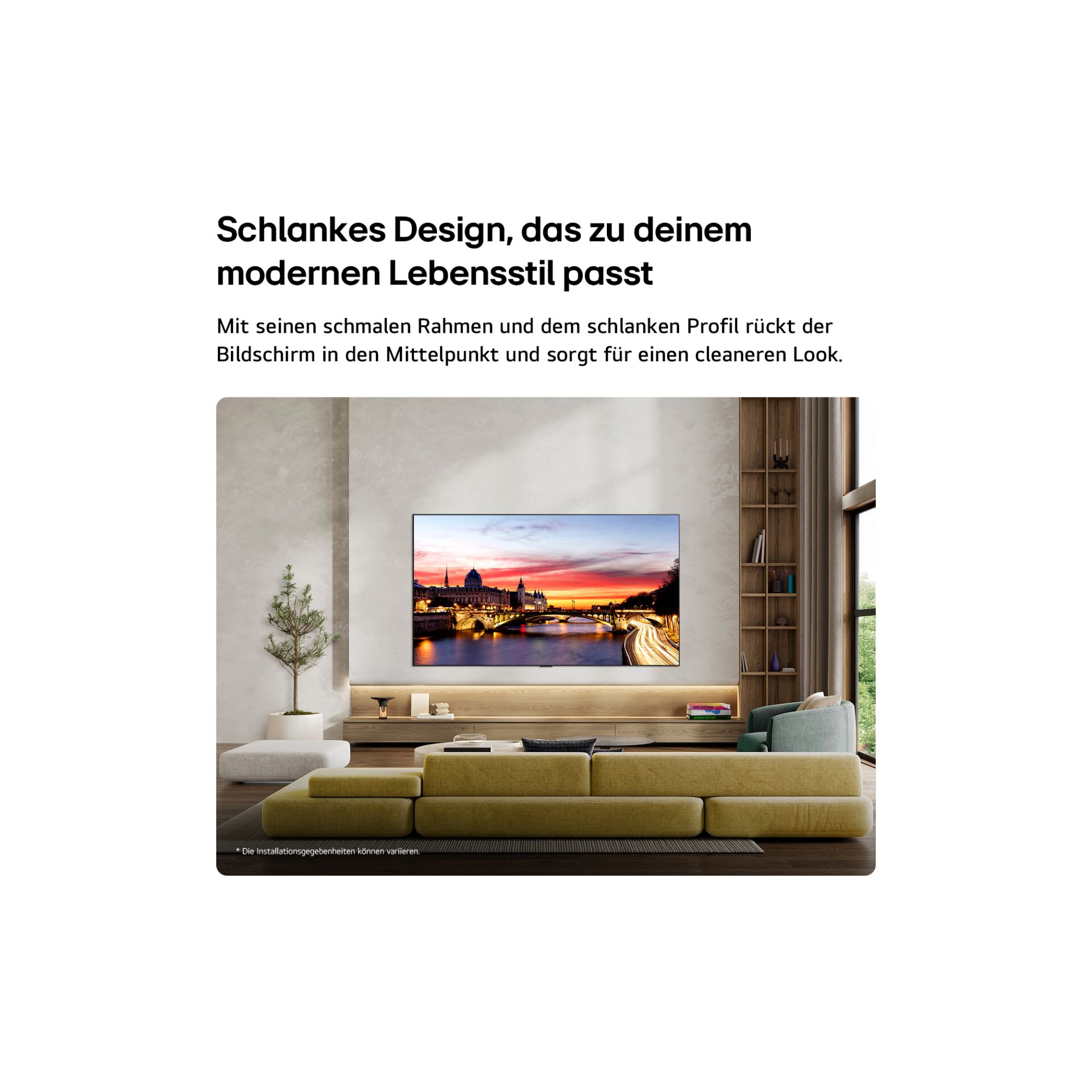 Fernseher, Wohnzimmer, Sofa, Wandmontage, Bildschirm