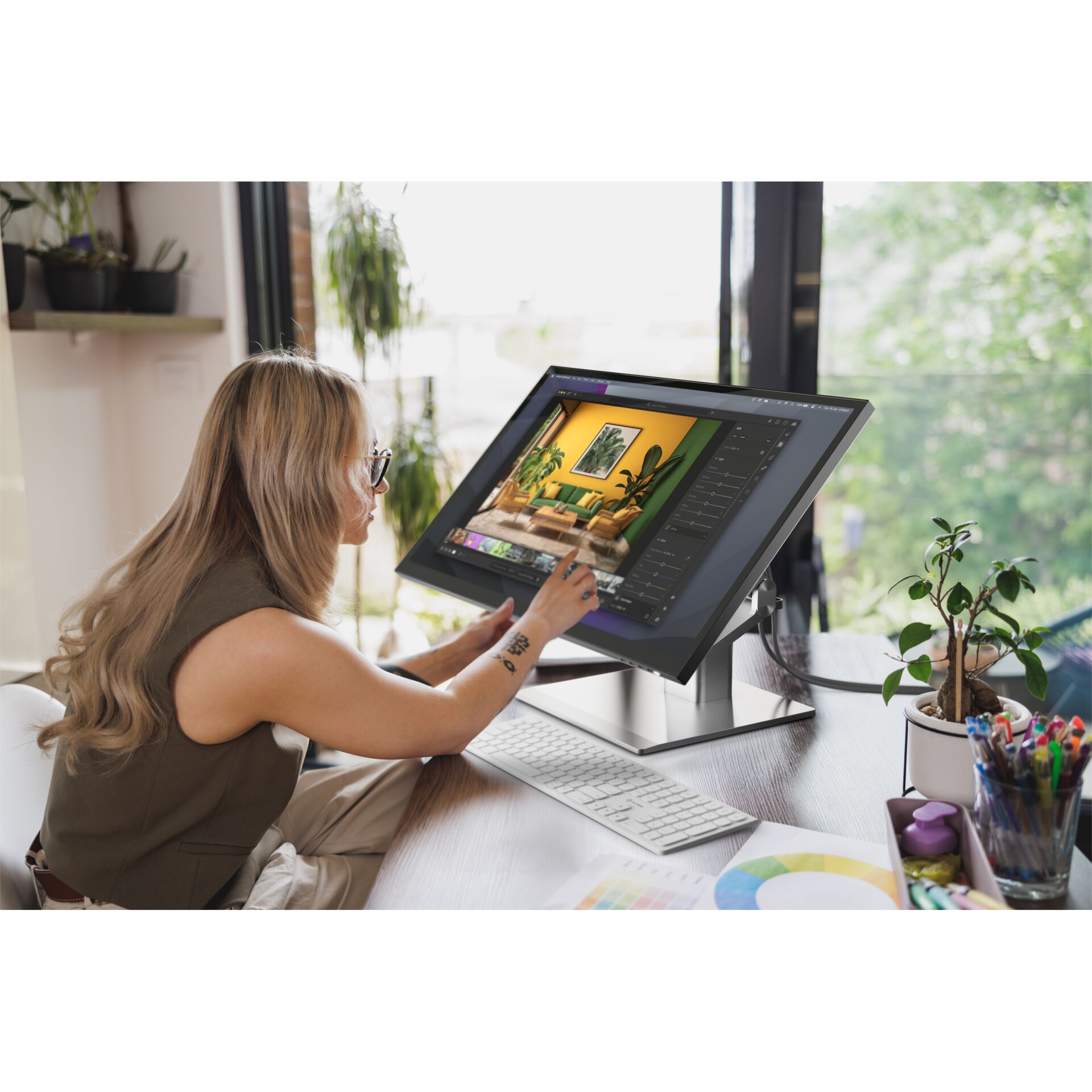tablet, Monitor, Arbeitsplatz, Schreibtisch, Display