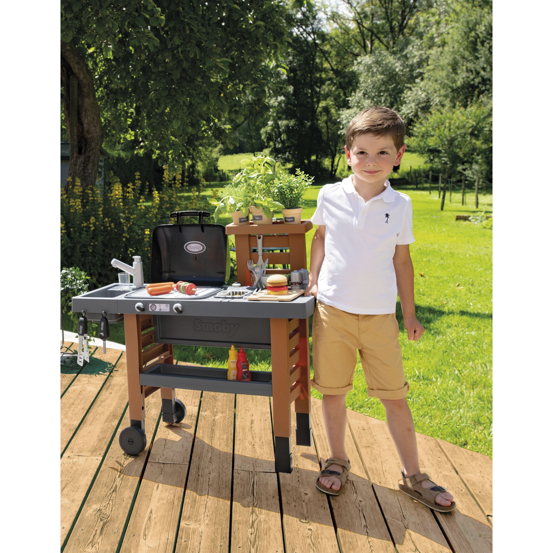 Tabelle, Bbq, Junge, Kind, Person