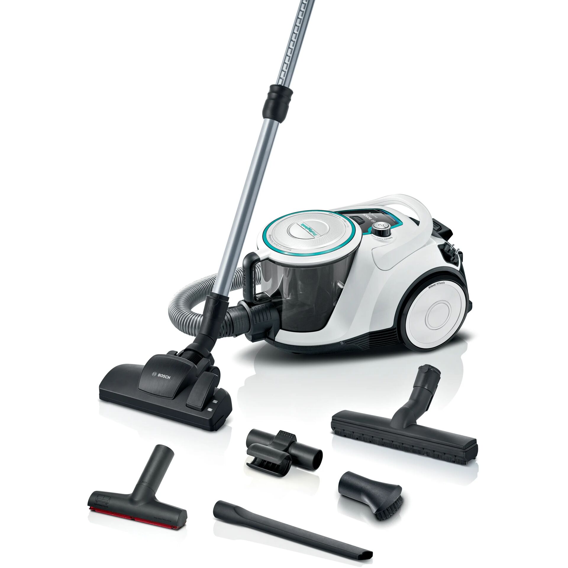 staubsauger, Kompaktstaubsauger, Beutellos, Zubehör, Turbobürste