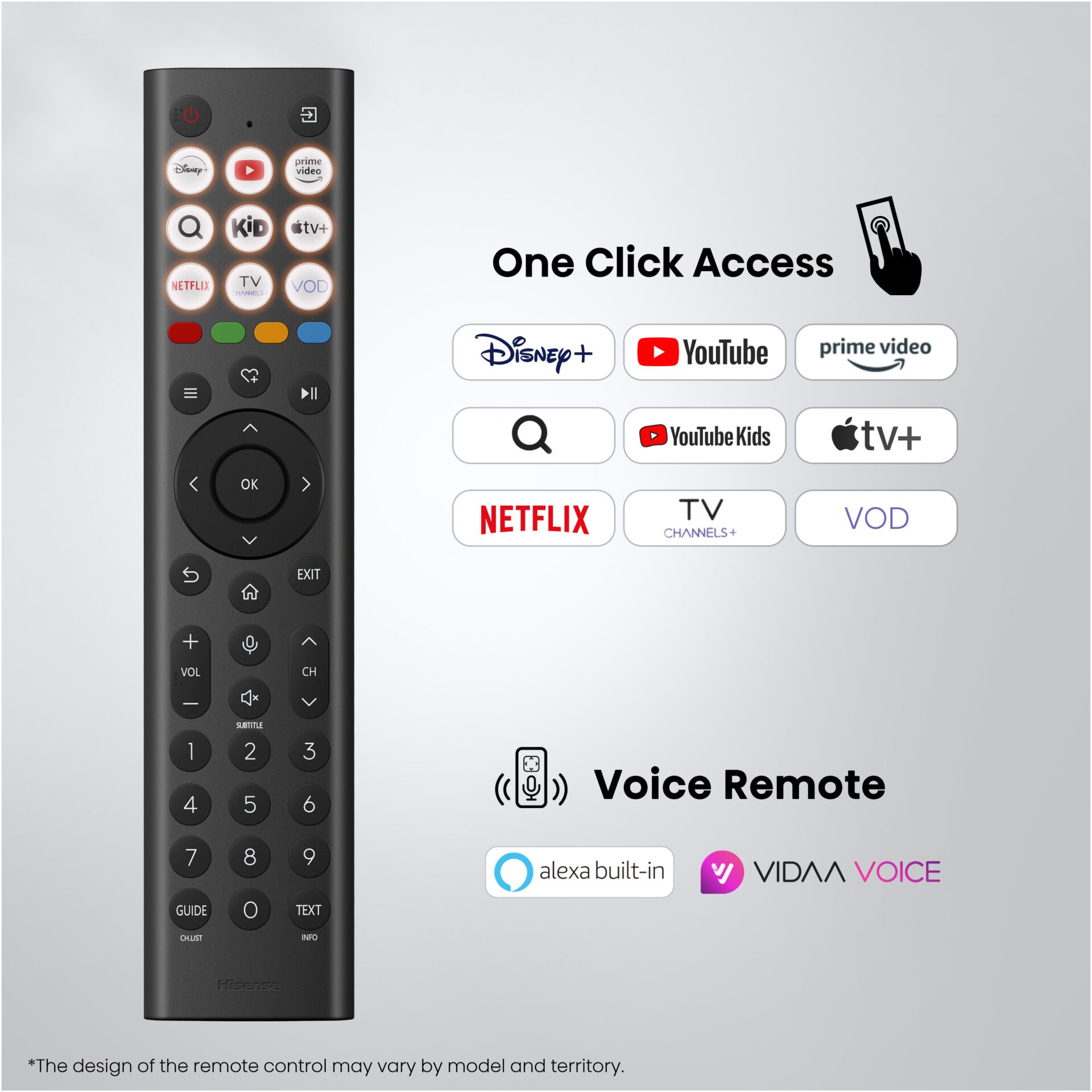 Fernbedienung, Smart TV, Streaming-Buttons, Alexa Built-in, Voice Remote