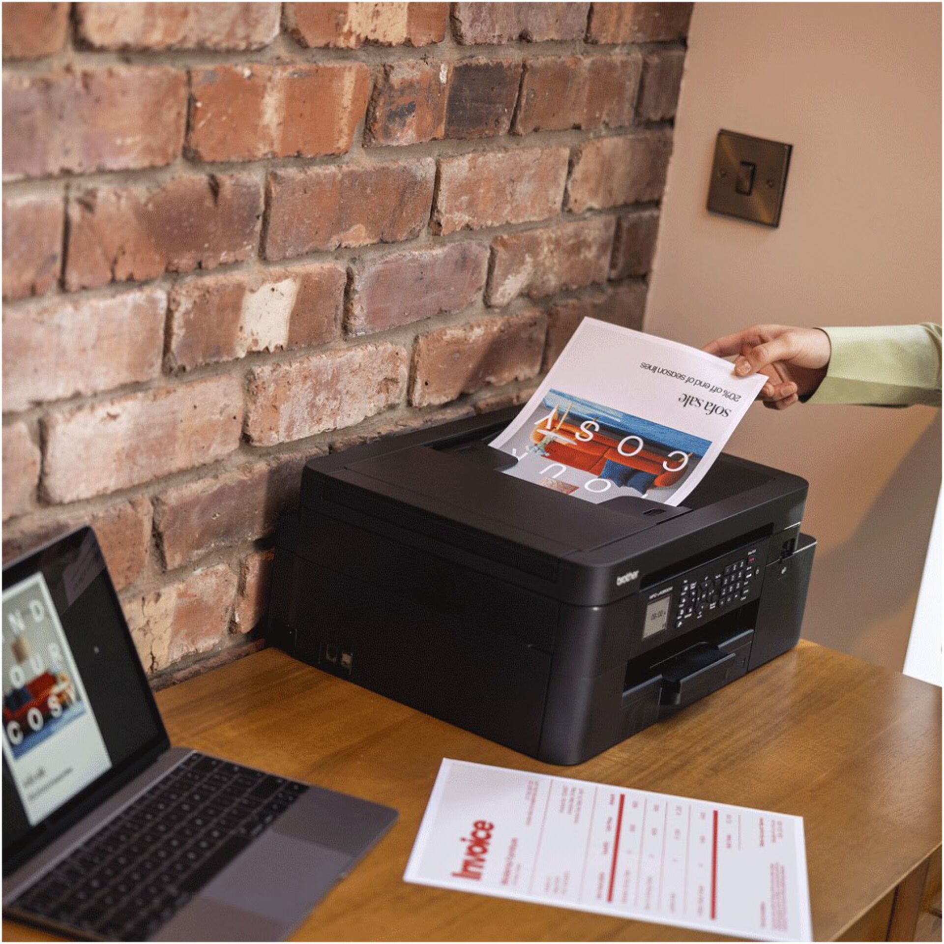 Drucker, All-in-One, Schwarz, Kopierer, Papierausgabe