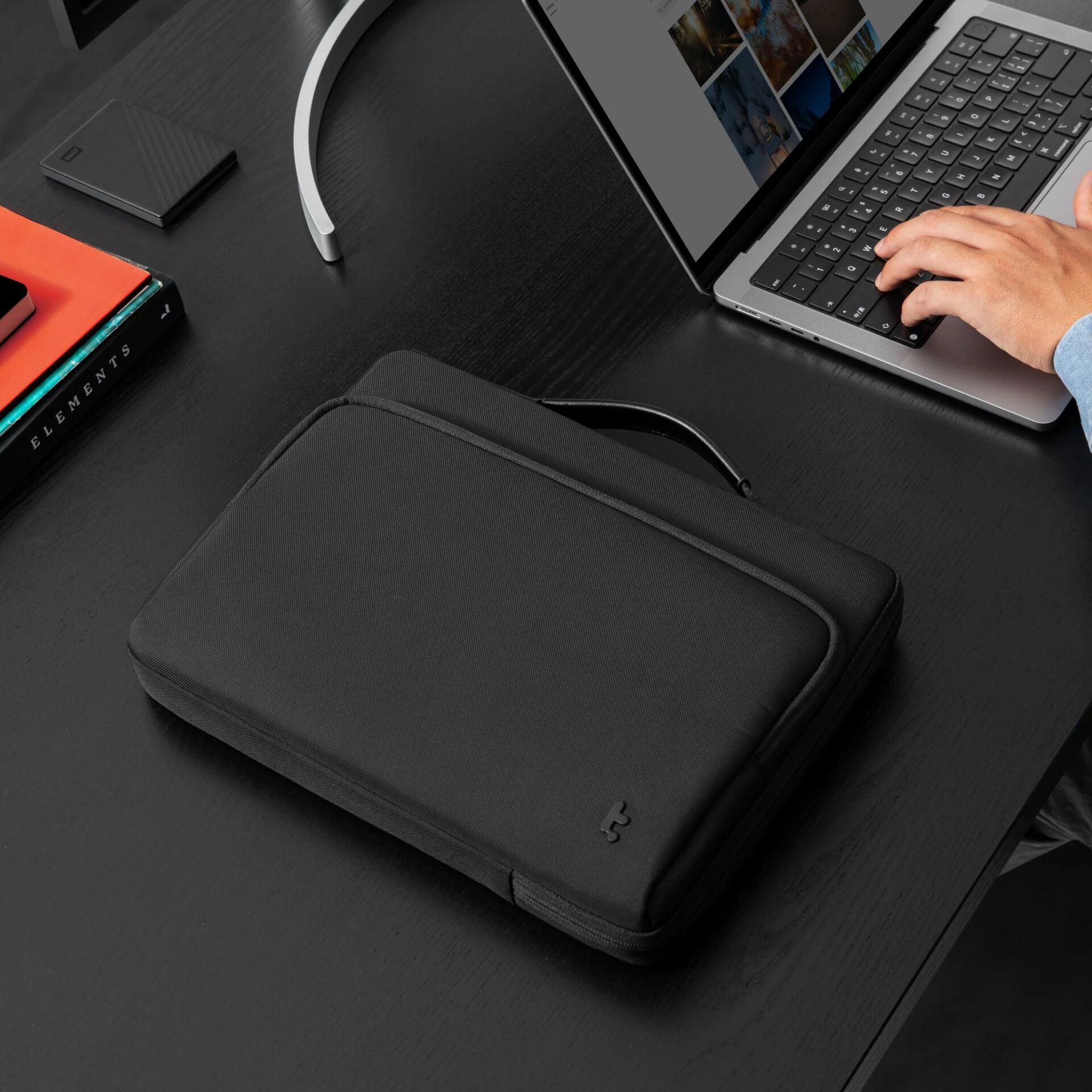 Laptophülle, Transporttasche, Schwarz, Reißverschluss, Kompakt