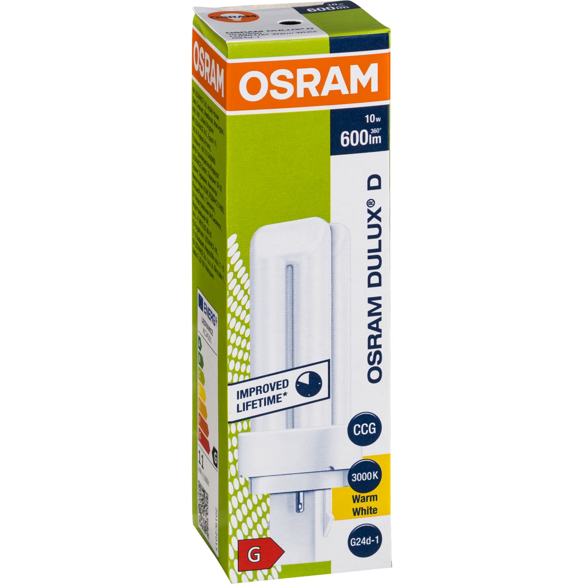 Glühfaden, Leuchtmittel, Dulux D, 600 lm, Warmweiß