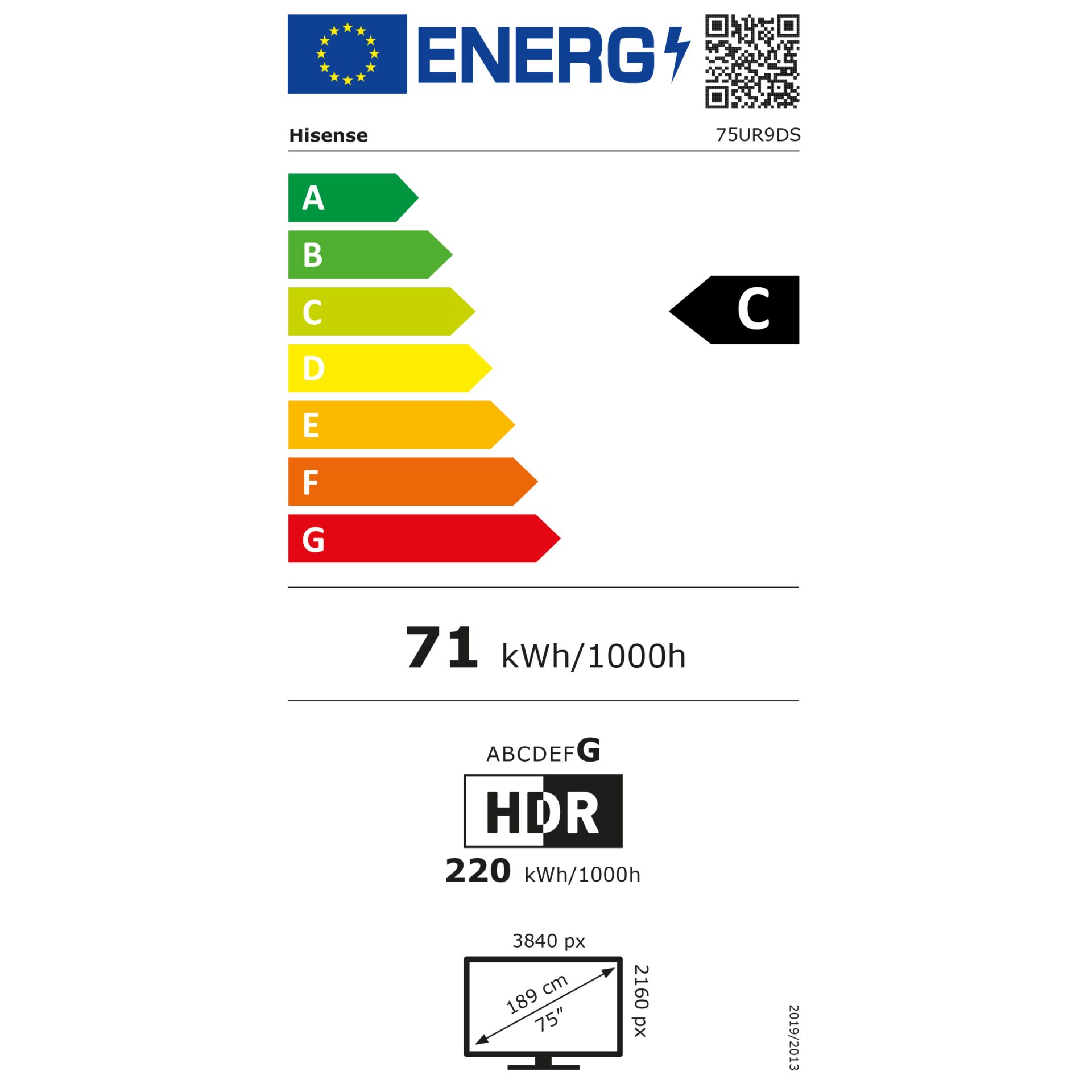 Energieeffizienz, Klartext-Energielabel, 70-100 kWh, HDR, Monitor/Display