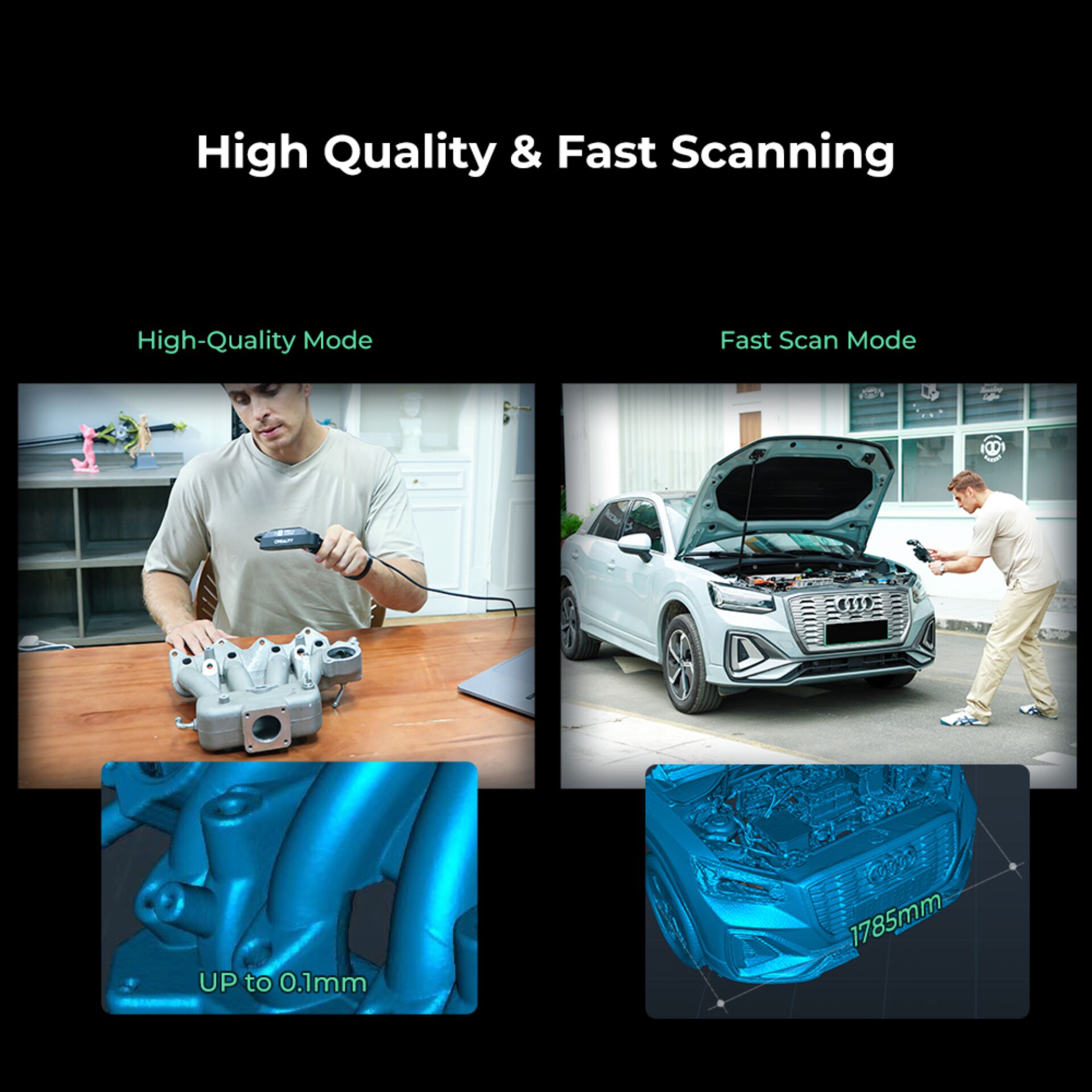 Auto-Reparatur, Motorteile, blauer Bauteil, Antriebsstrang, Messmarkierung