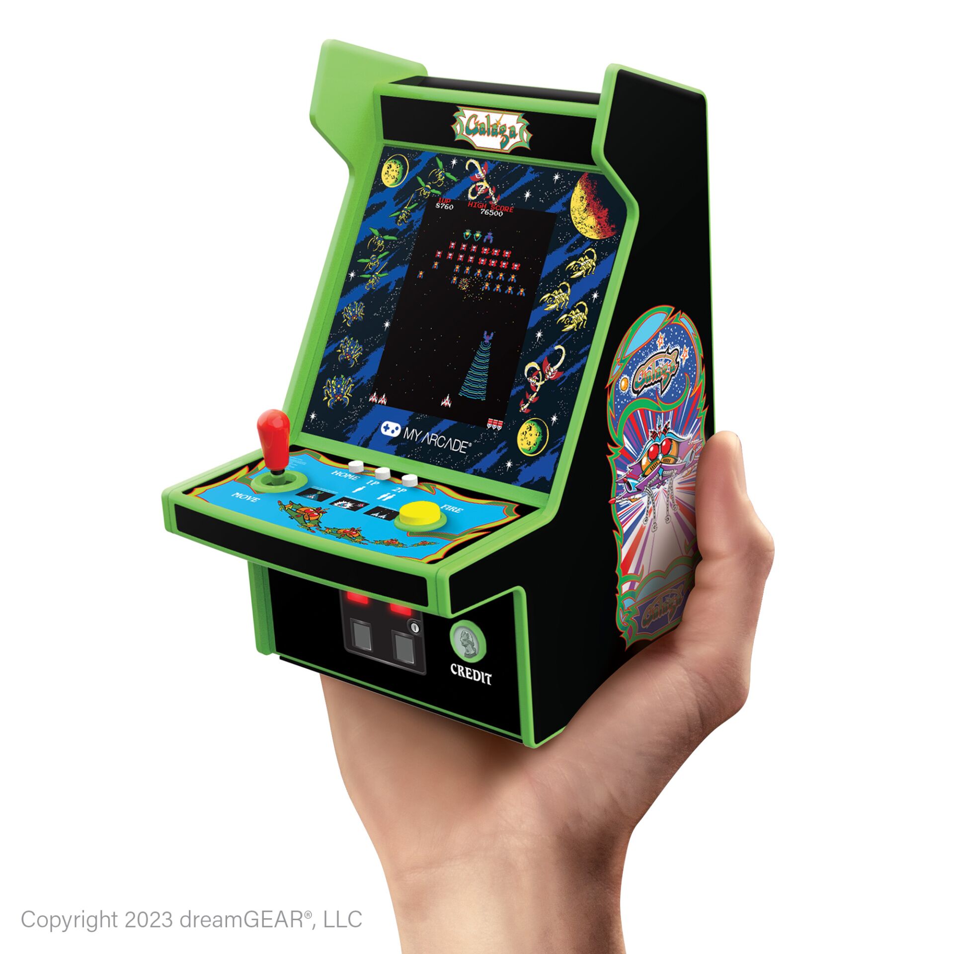 Mini Arcade, Handheld, Retro Spiel, LED Bildschirm, Münzfach