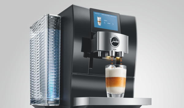 Kaffeemaschine, Espressoautomat, Milchschaum, Schwarz, Dampfaufschäumer