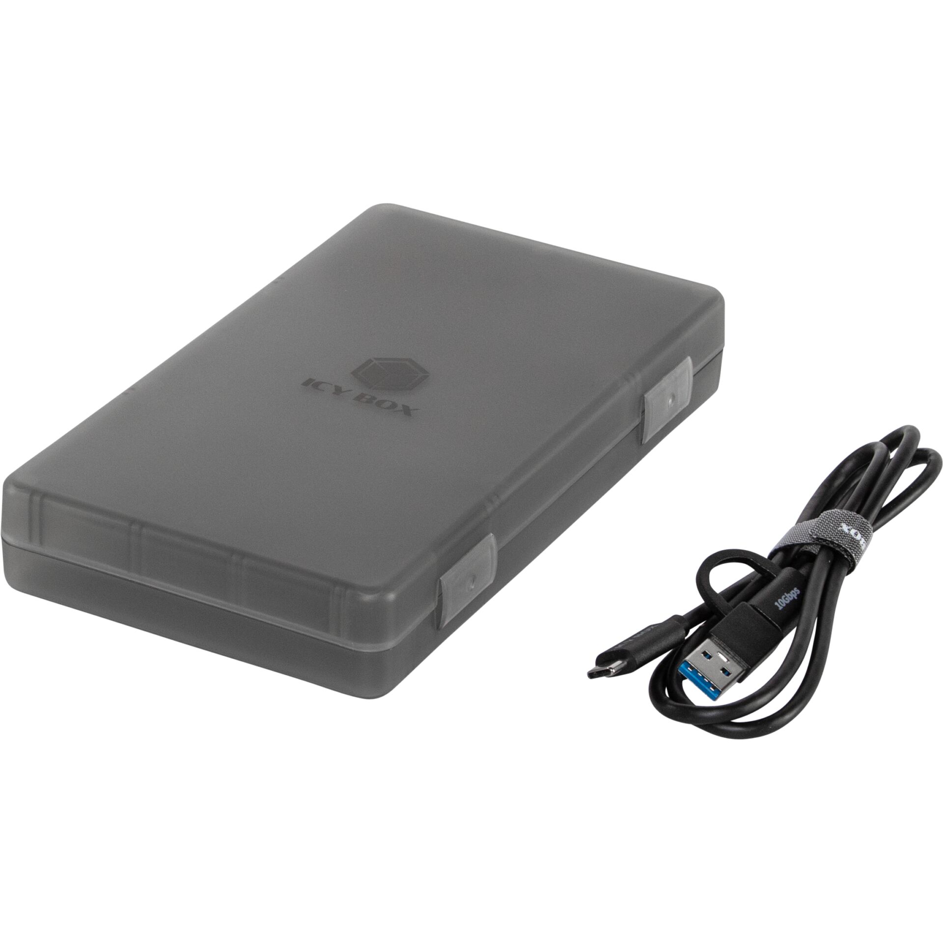 Aufbewahrungskoffer,  tragbare Box, USB-Ladegerät, USB-C Kabel, Grau