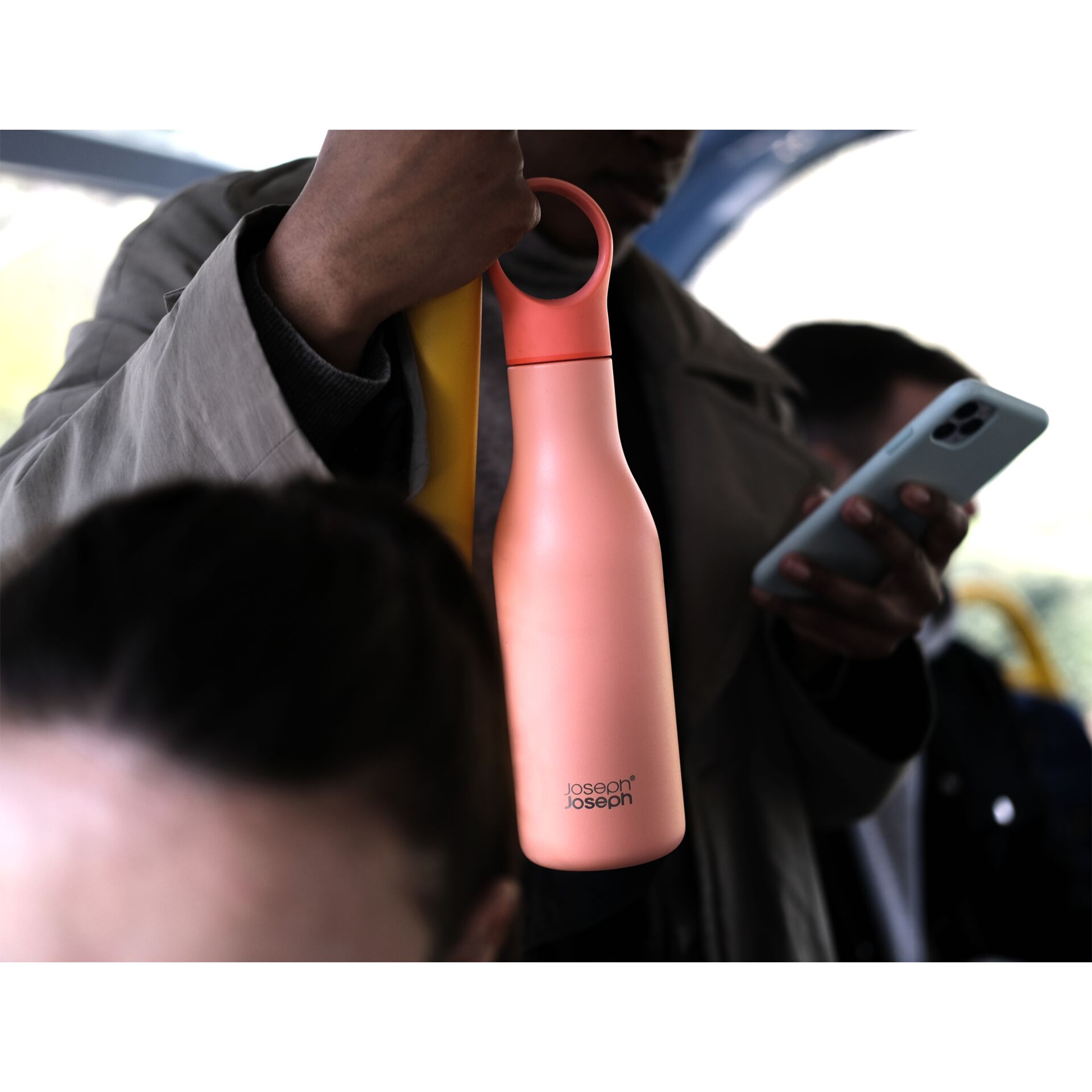 Flasche, Handy, Telefon, Person, Wasserflasche
