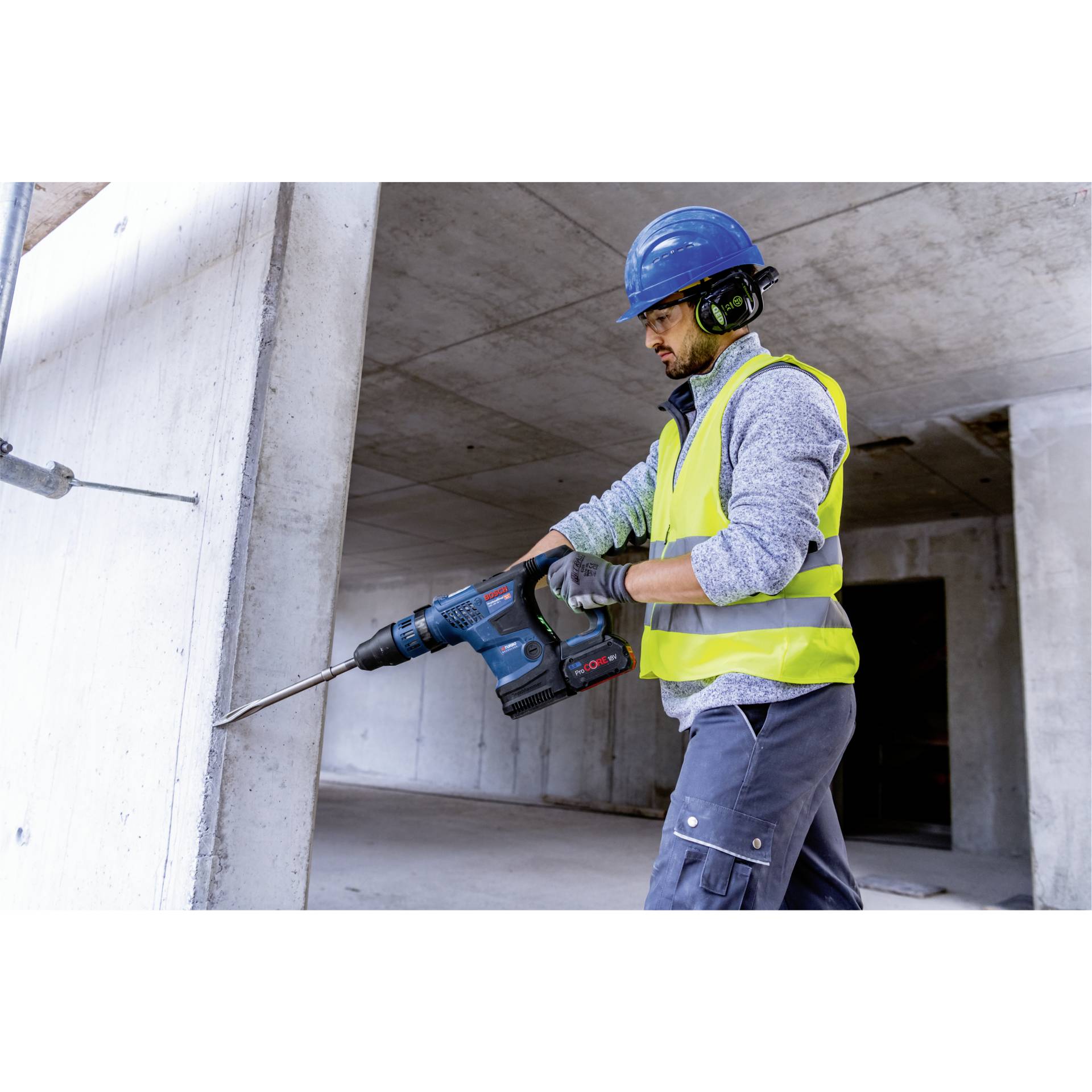 Person, Arbeiter, Elektrische Bohrmaschine, Werkzeug, Handschuh
