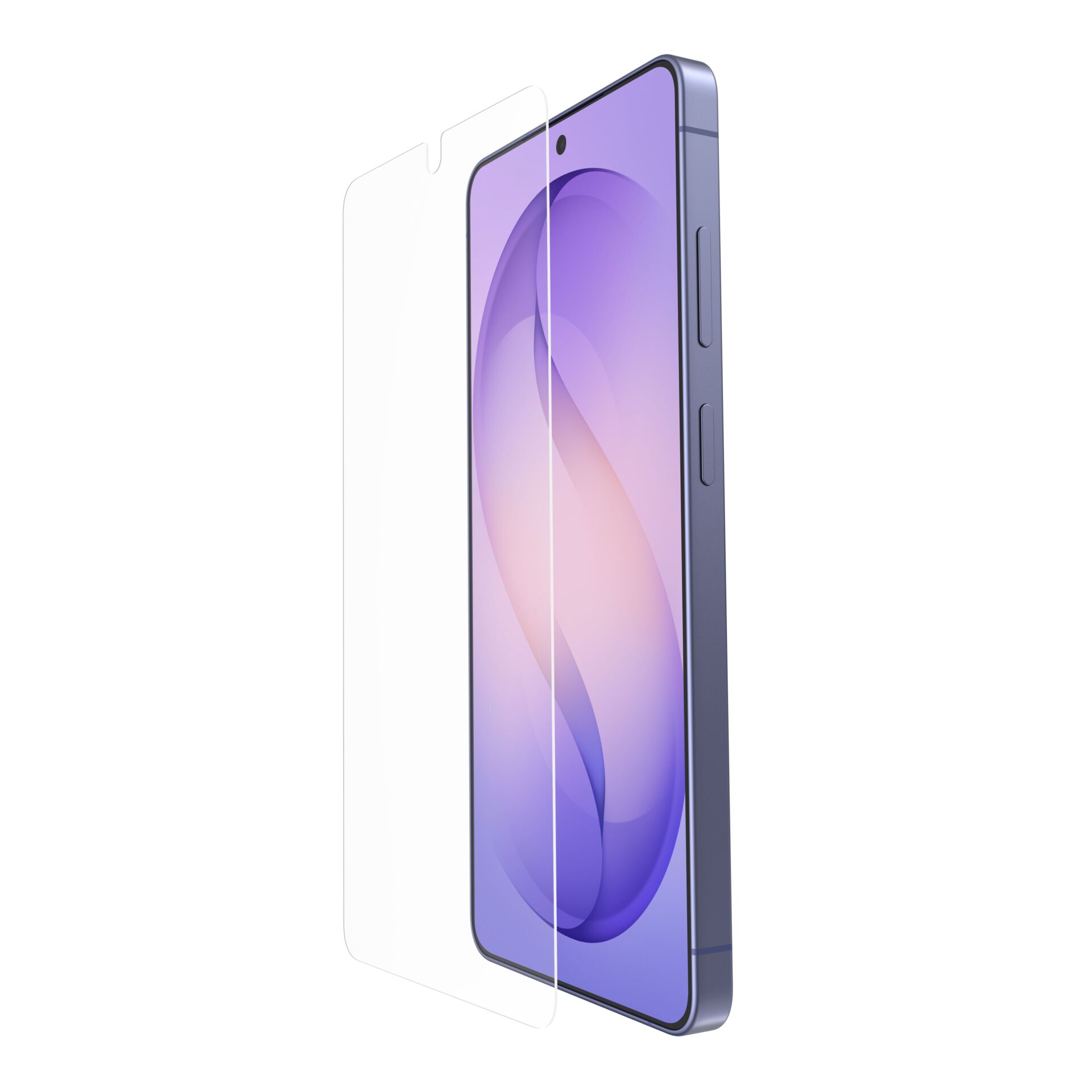 Smartphone, Bildschirmfolie, Glas, Frontkamera, Lila