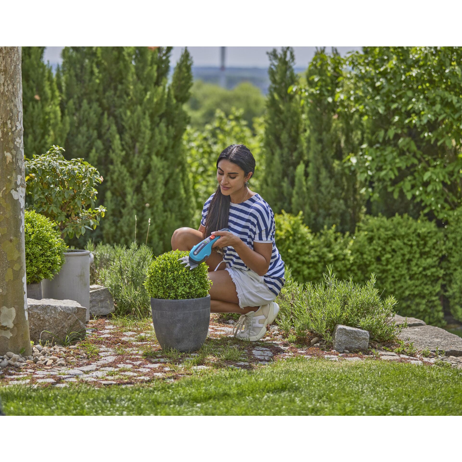 Garten, Natur, Sitzen, Gartenarbeit, Kräuter
