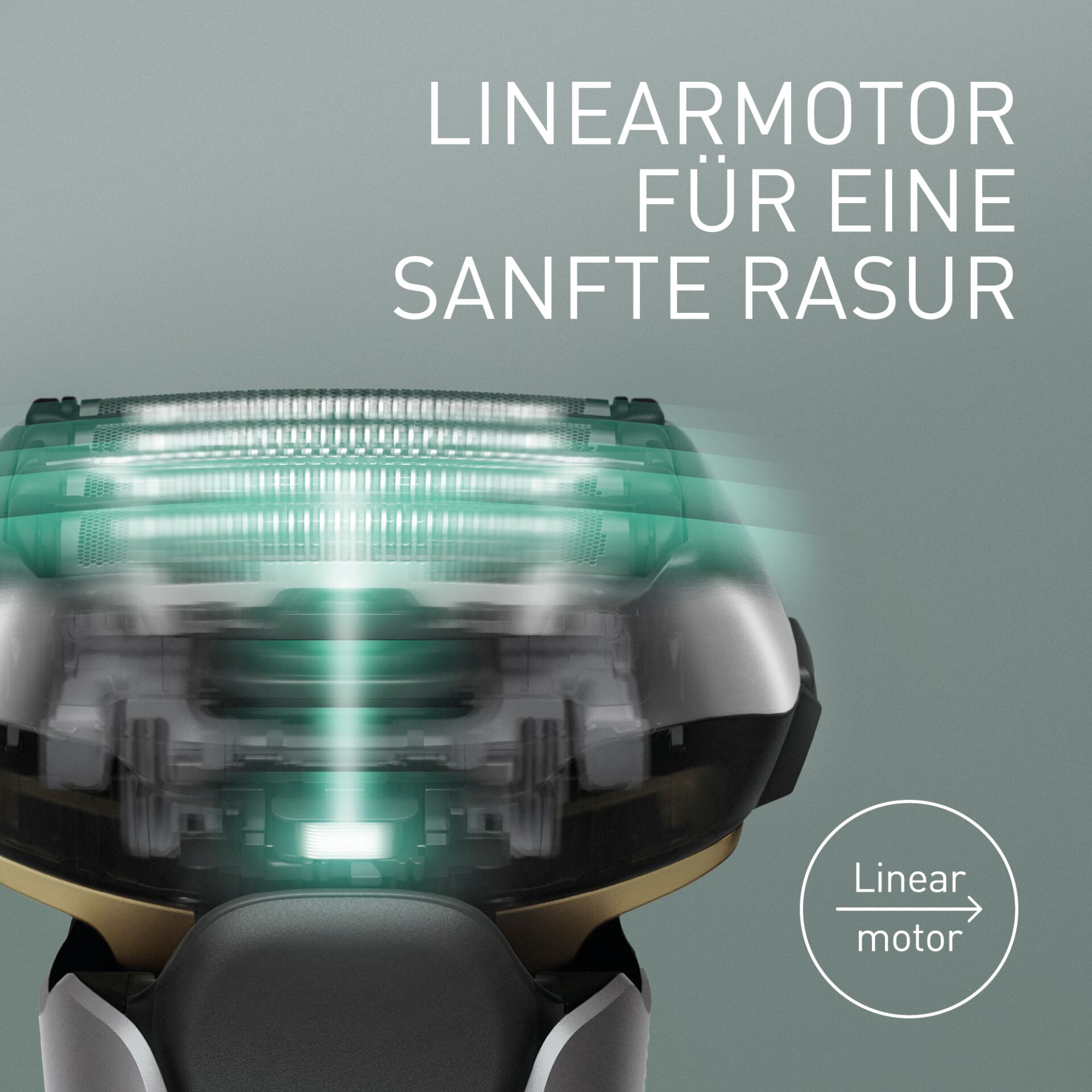 Linearmotor, Rasur, Sicherheit, Kopf, Grünlicht