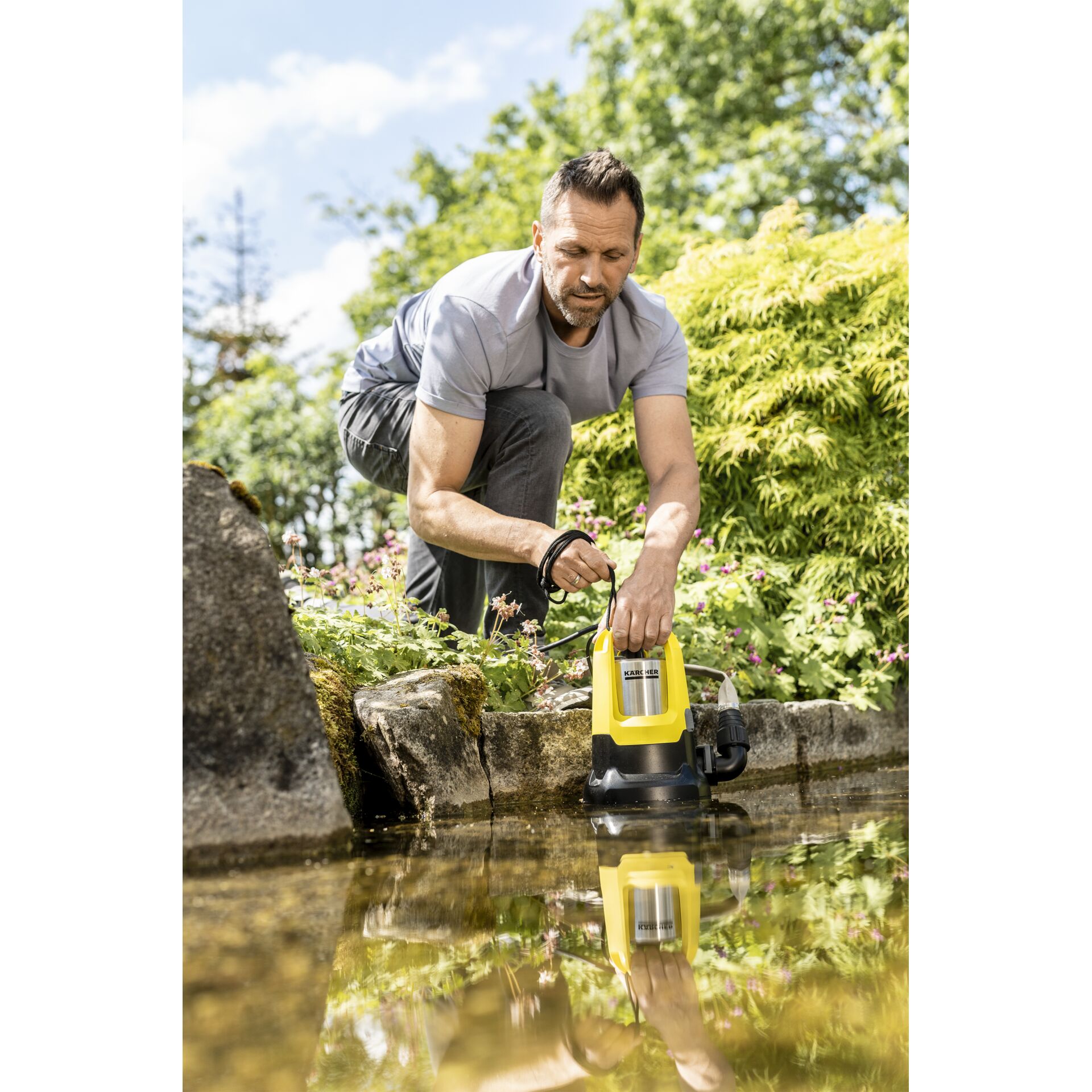 Garten, Draußen, Gartenarbeit, Mann, Person