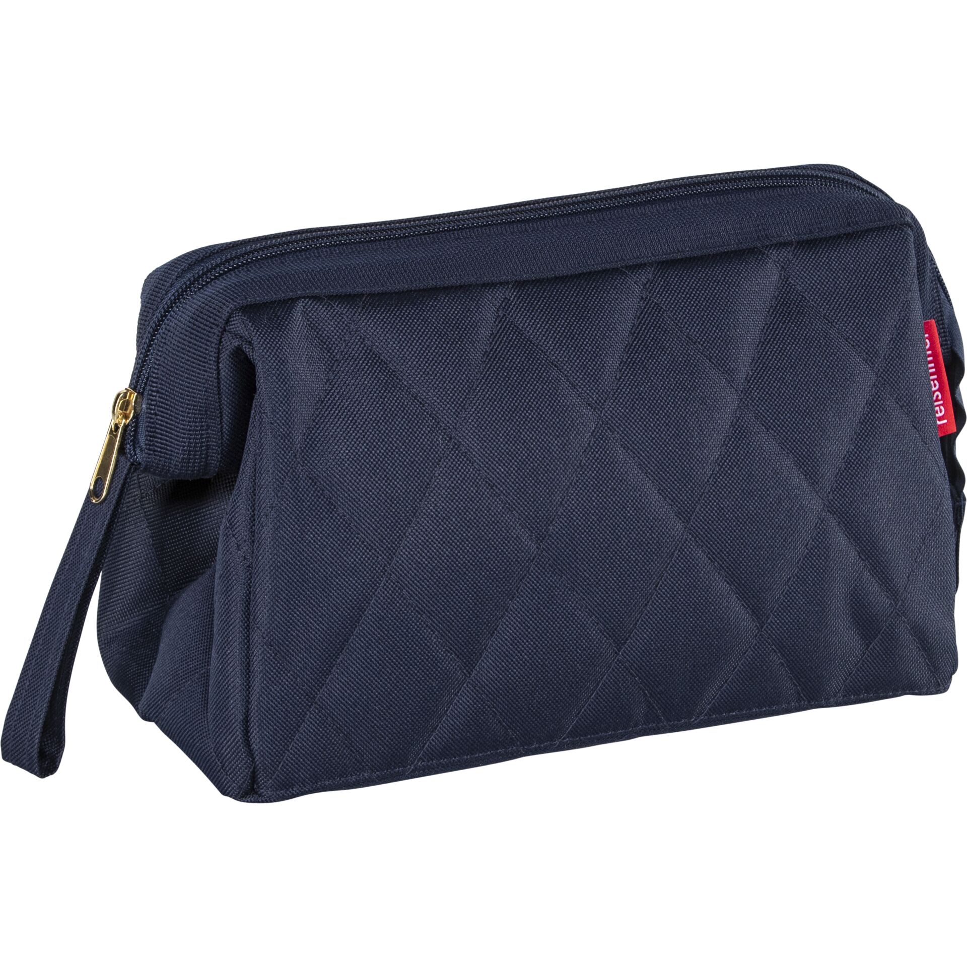 Kulturbeutel, Quilted bag, Navy, Zippered pouch, Travel pouch