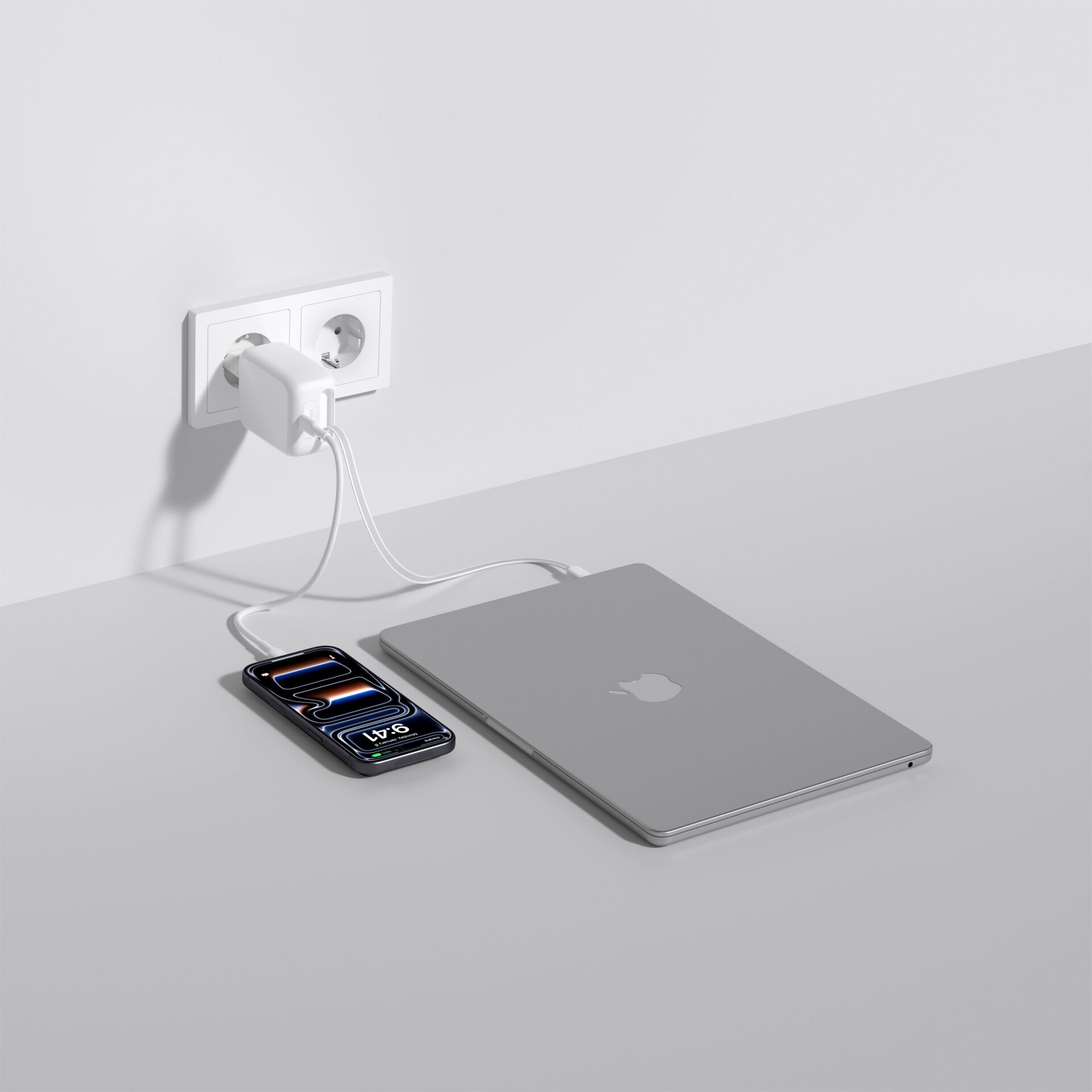 smartphone, kabelloses ladegerät, usb-c, tischladegerät, elektronisches gerät