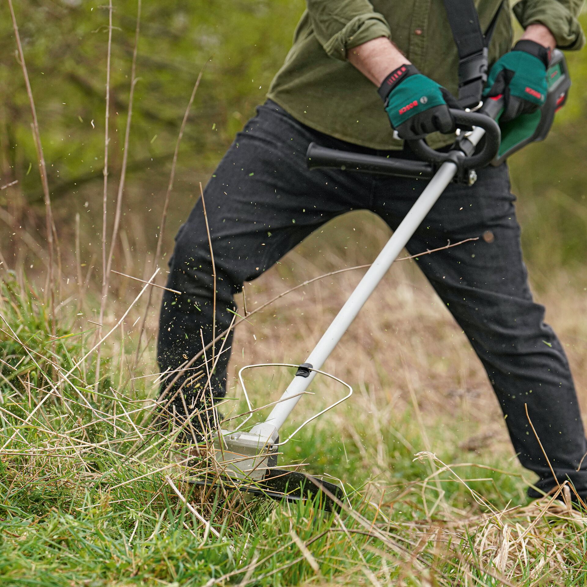 Gras, Rasen, Handschuh, Gerät, Gartenarbeit
