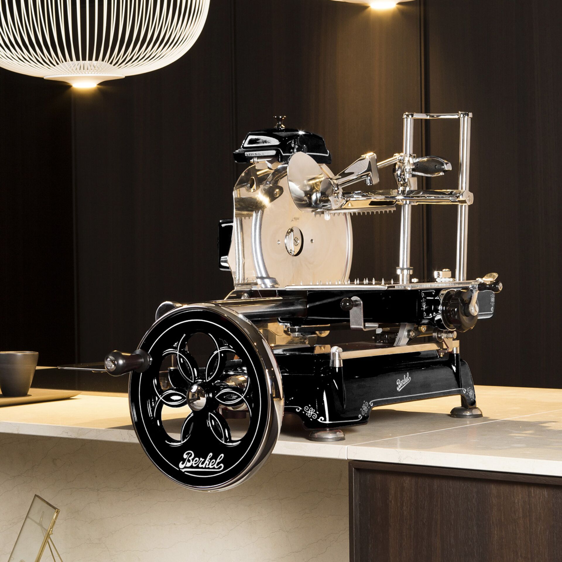 Espresso-Maschine, Kaffeemaschine, Rotationsscheibe, Chromstahl, Retro-Design