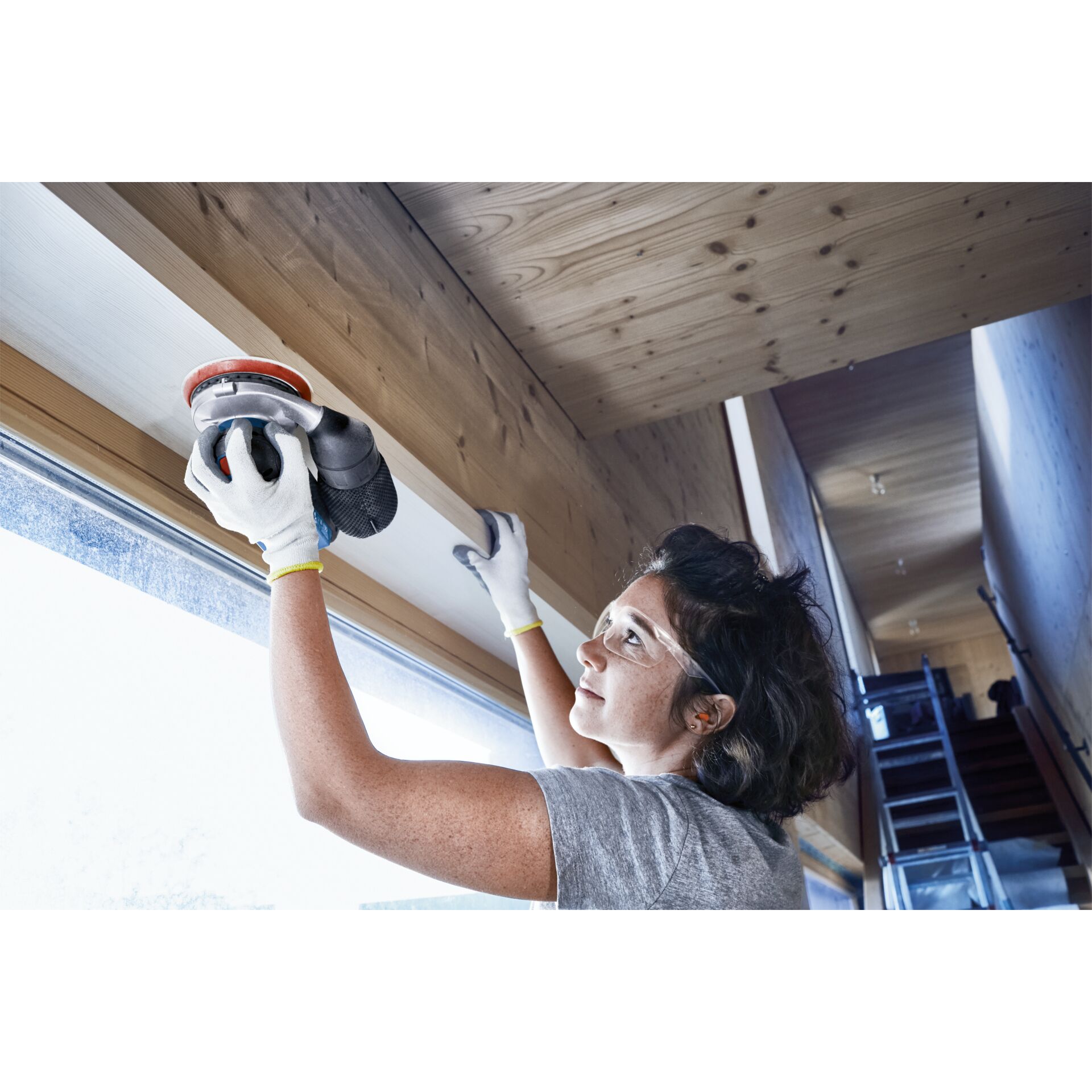 Innenarchitektur, Handschuh, Holzpaneele, Person, Holz