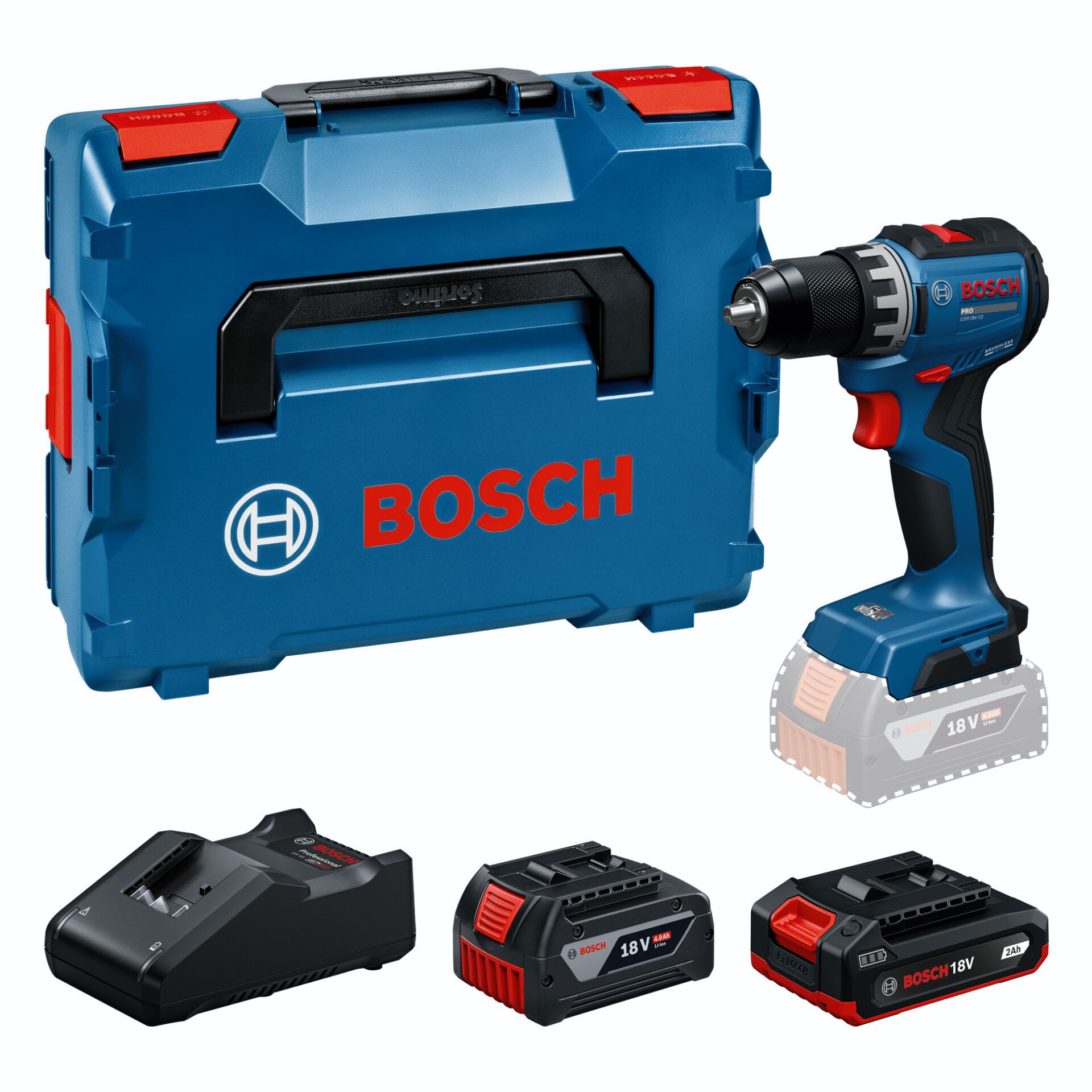Akku-Bohrmaschine, Bohrer, Koffer, 18V, Bosch