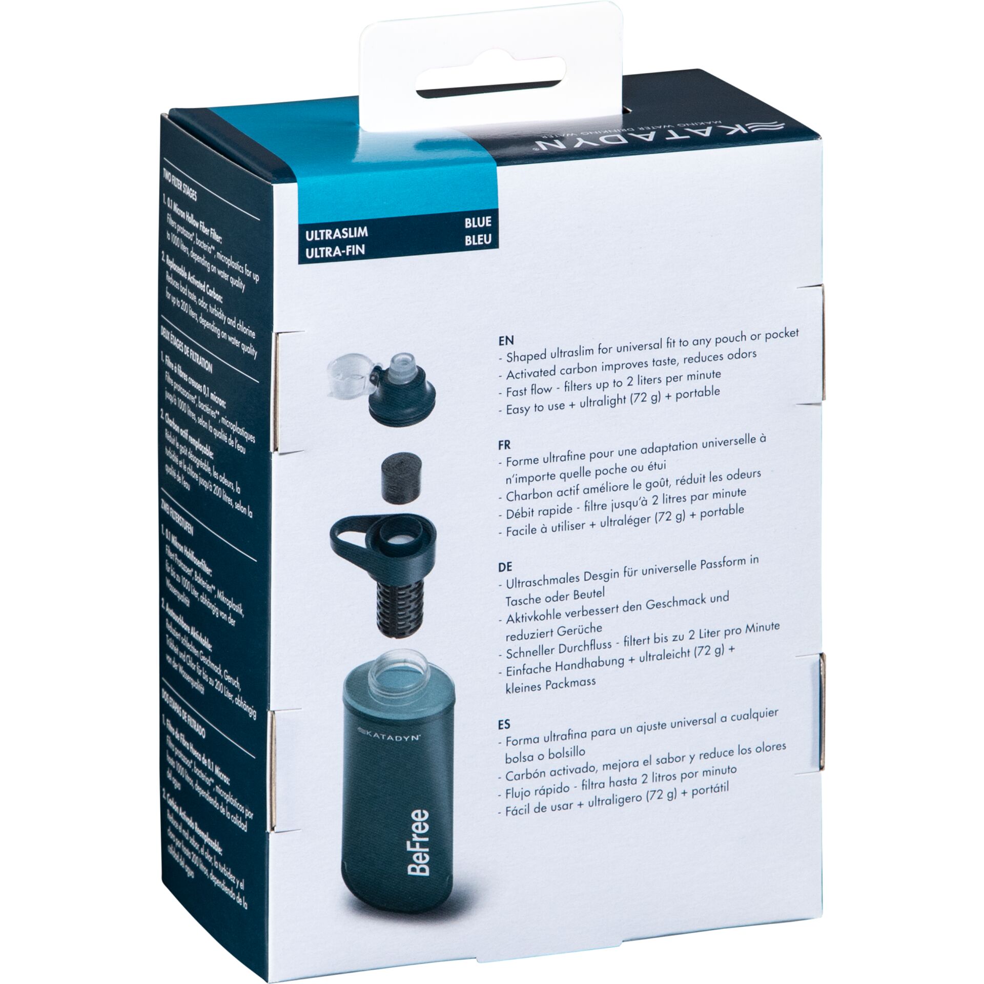 ultraslim, Flasche, Wasserflasche, blau, tragbar