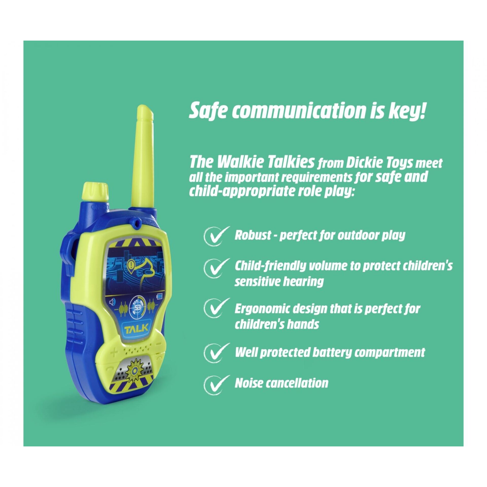 Walkie Talkie, Kinder Spielzeug, Blau Gelb, Außen Spiel, Batterie Fach