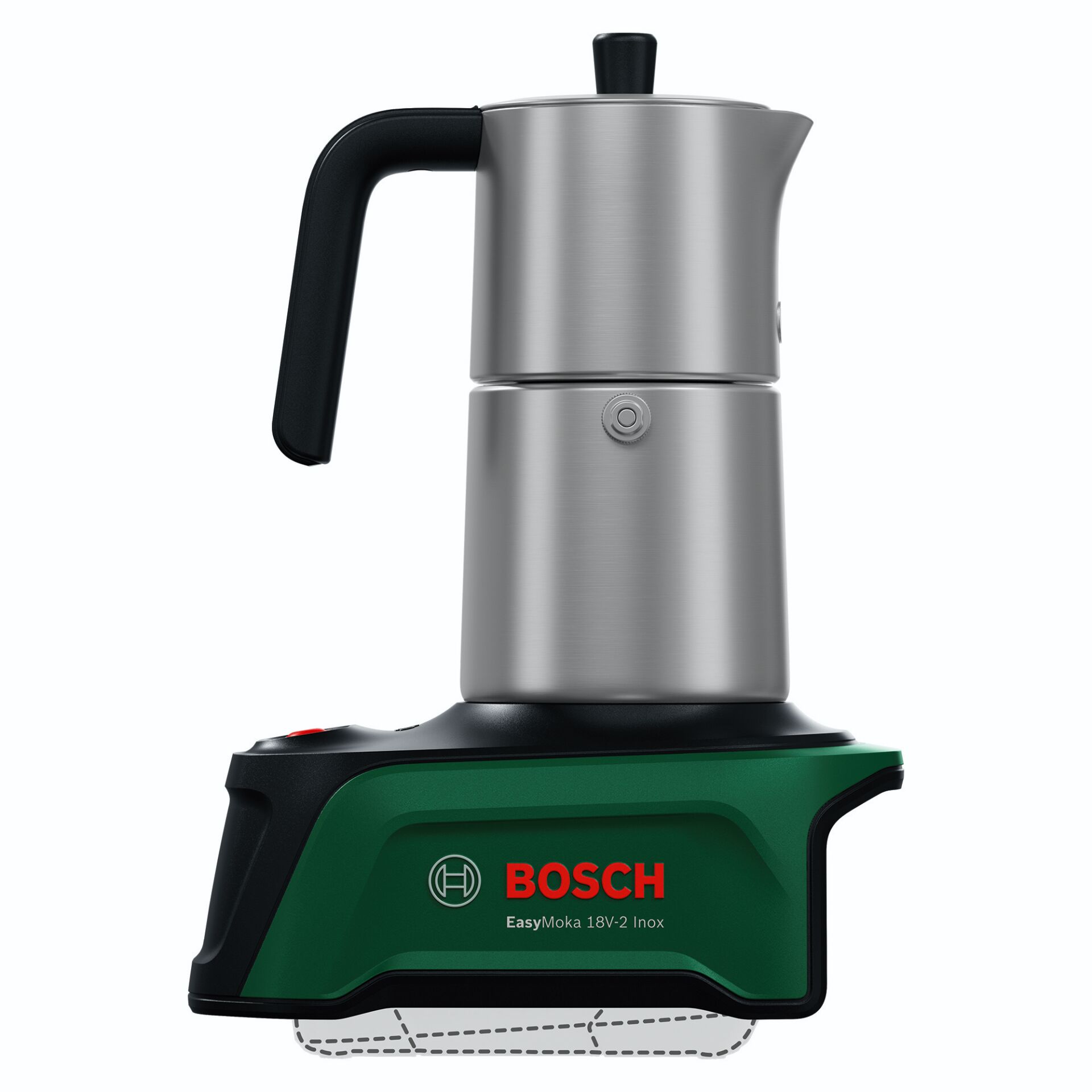 Elektrischer Kaffeekocher, Espressokocher, Stahl/Metall, Grün, Akku 18V