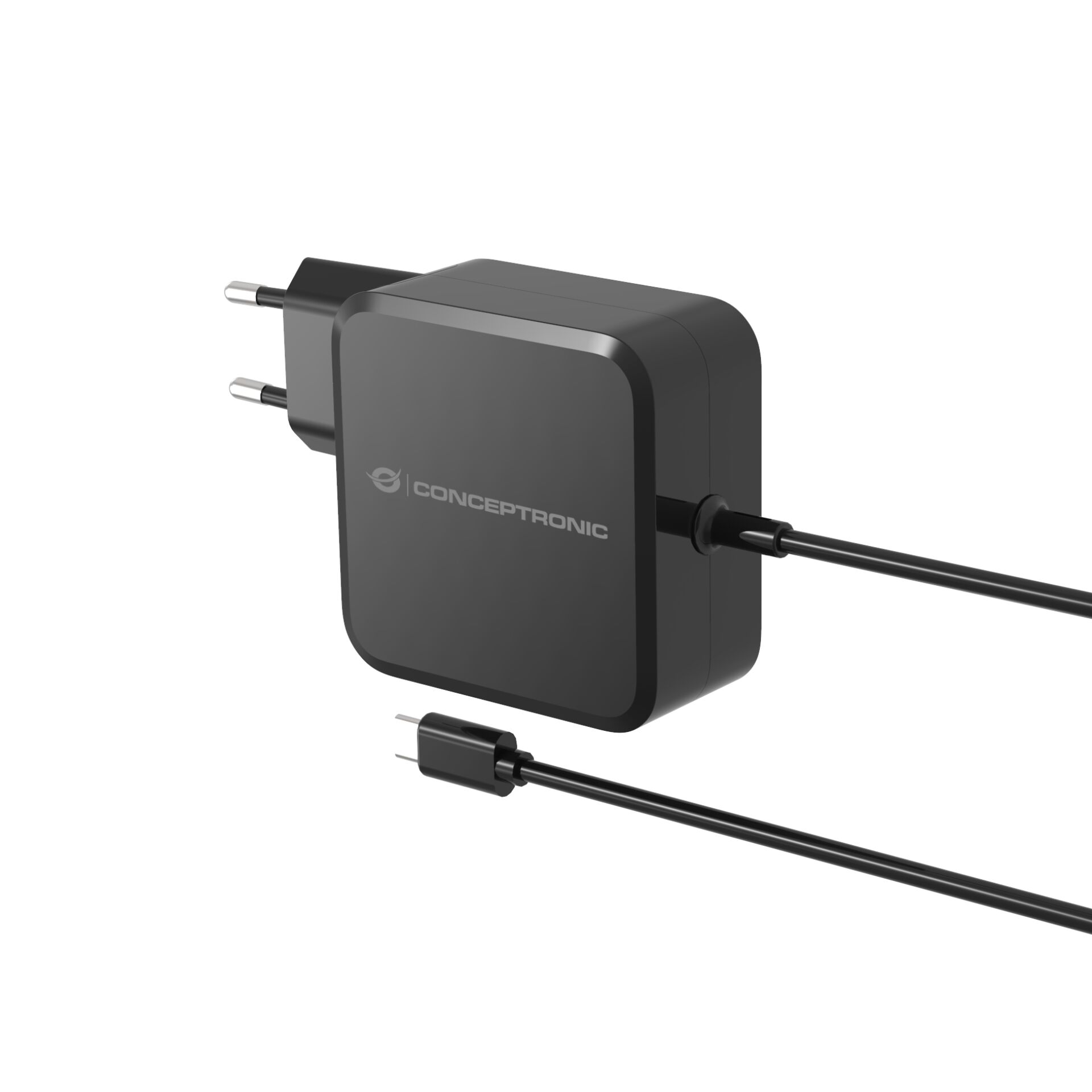 Ladegerät, Netzadapter, Schwarz, Conceptronic, Kabelanschluss