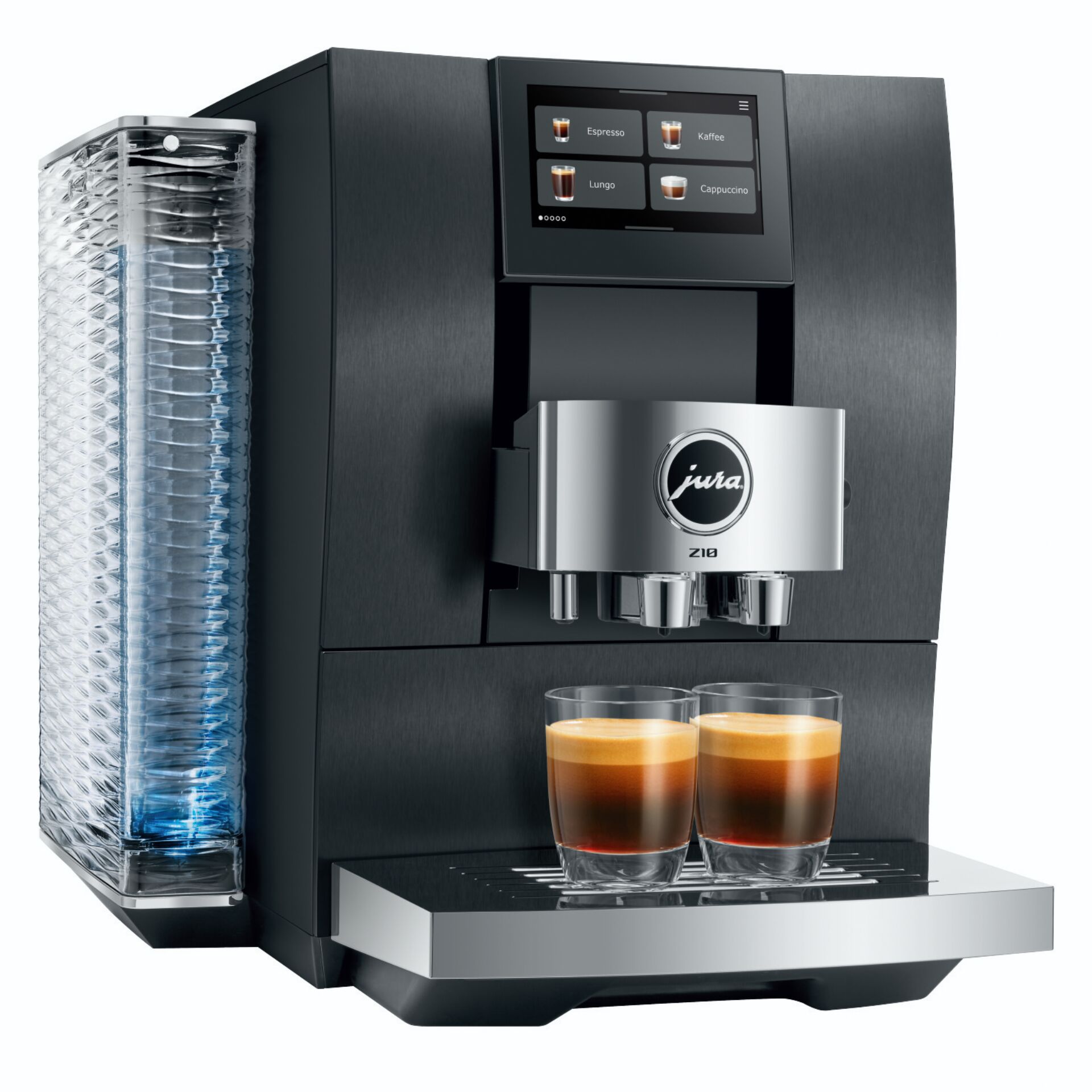 Espresso machine, Kaffeemaschine, Kaffeemaschine mit Milchschaum, Kaffee Two cups, Zweier Gläser