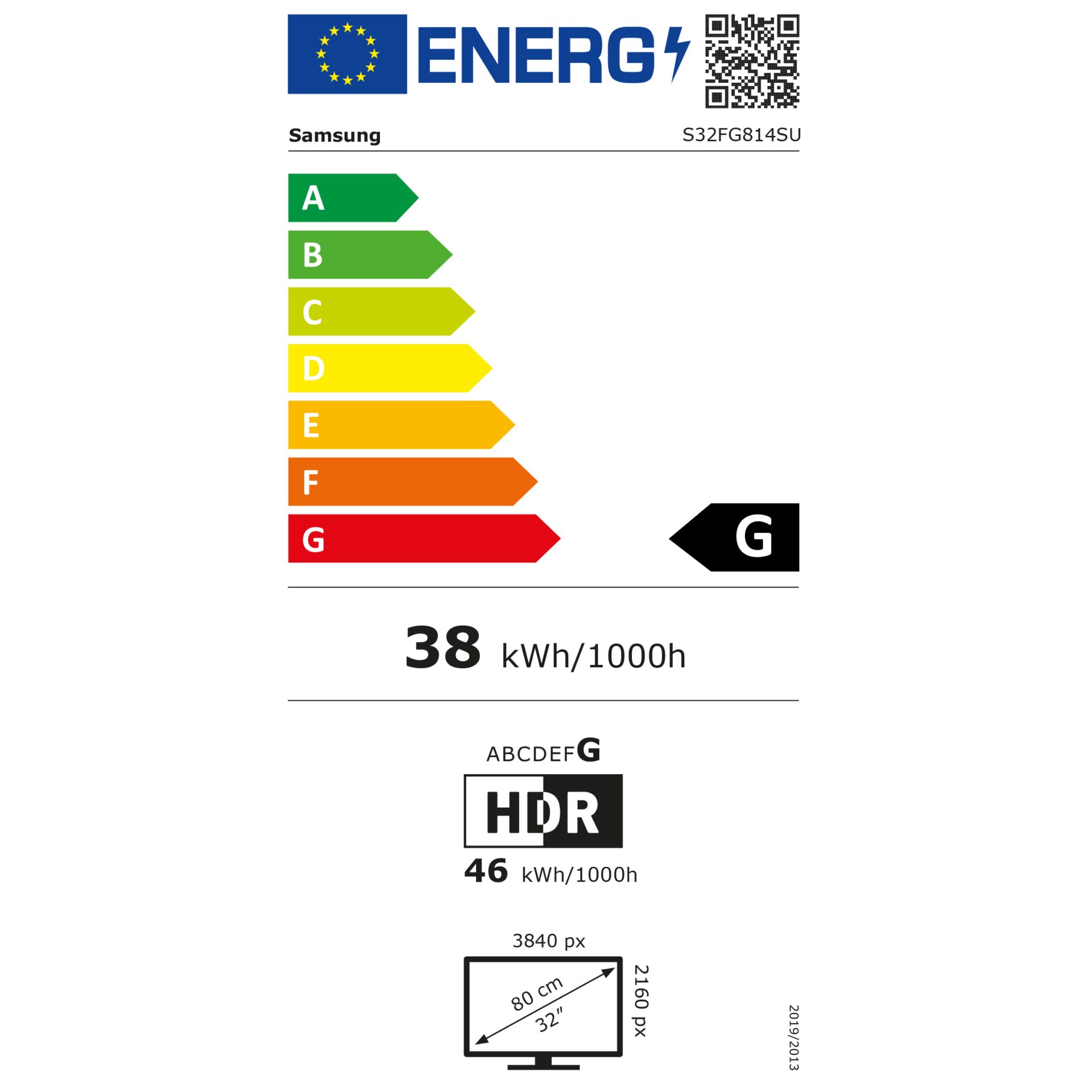 Energieeffizienz A, LED Monitor, Gehäuse, HD HDR, 32 Zoll
