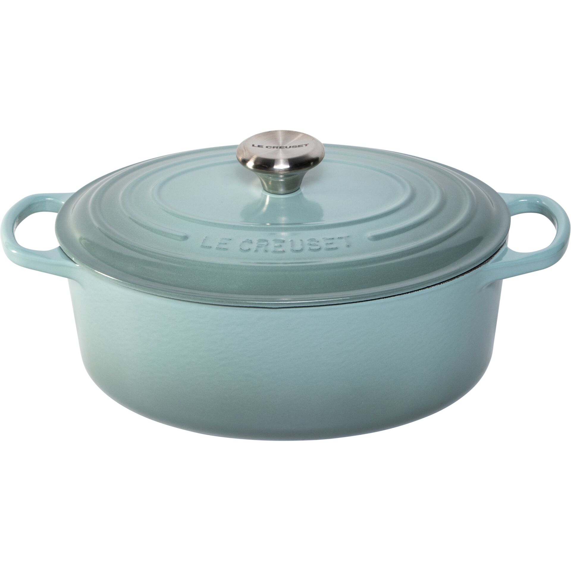 Dutch Oven, Gusseisen, Himmelblau, Deckel, Le Creuset